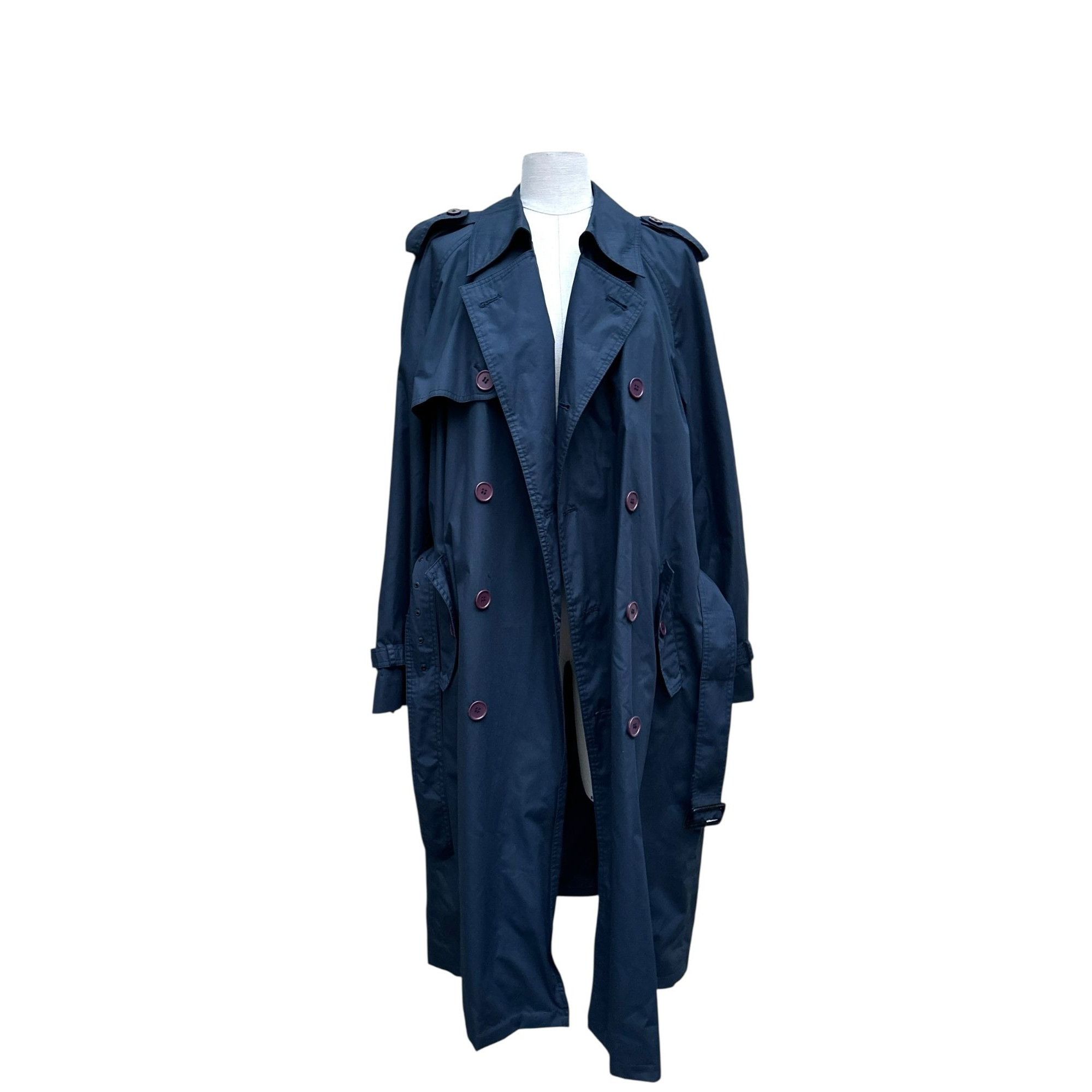 Yves Saint Laurent Navy Trench Coat Size US M / EU 48-50 / 2 - 4 Thumbnail