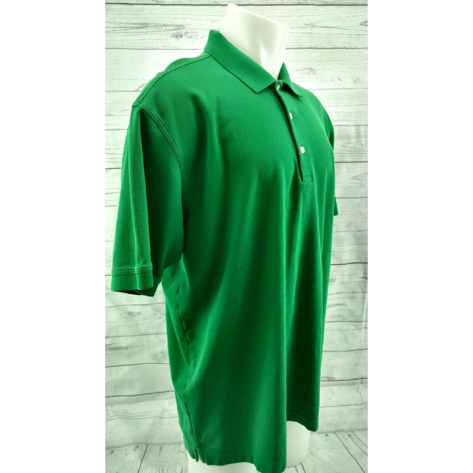 Vintage Masters Collection Mens Augusta Nationals Logo Golf Cotton Polo Shirt Green XL Size US XL / EU 56 / 4 - 4 Thumbnail