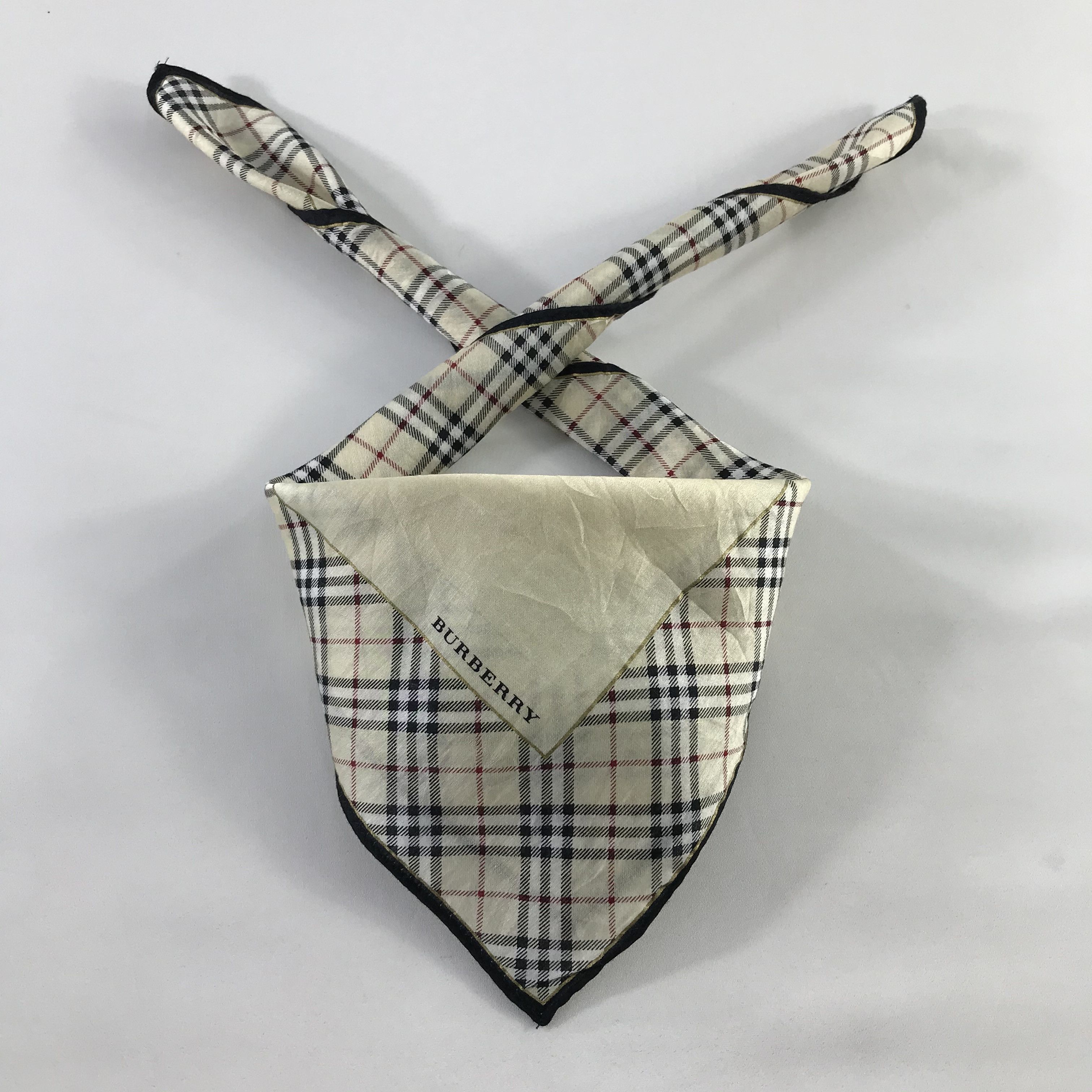Burberry × Vintage Burberry Bandana / Handkerchief / Neckerchief - S543 Size ONE SIZE - 3 Thumbnail