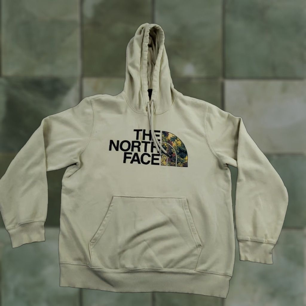 The North Face The North Face Hoodie Mens Large Beige Pullover Fleece Graphic Logo Sweatshirt Z Size US L / EU 52-54 / 3 - 1 Thumbnail