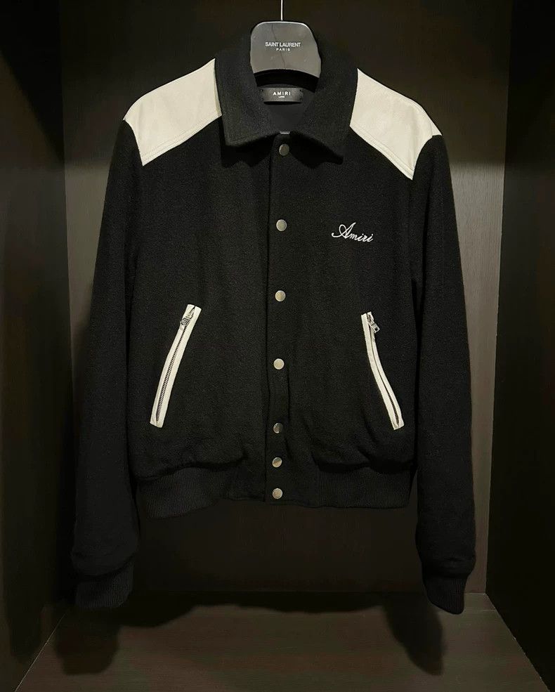 Amiri Amiri Black and white patchwork baseball jacket 2502-Nextar Size US L / EU 52-54 / 3 - 1 Thumbnail