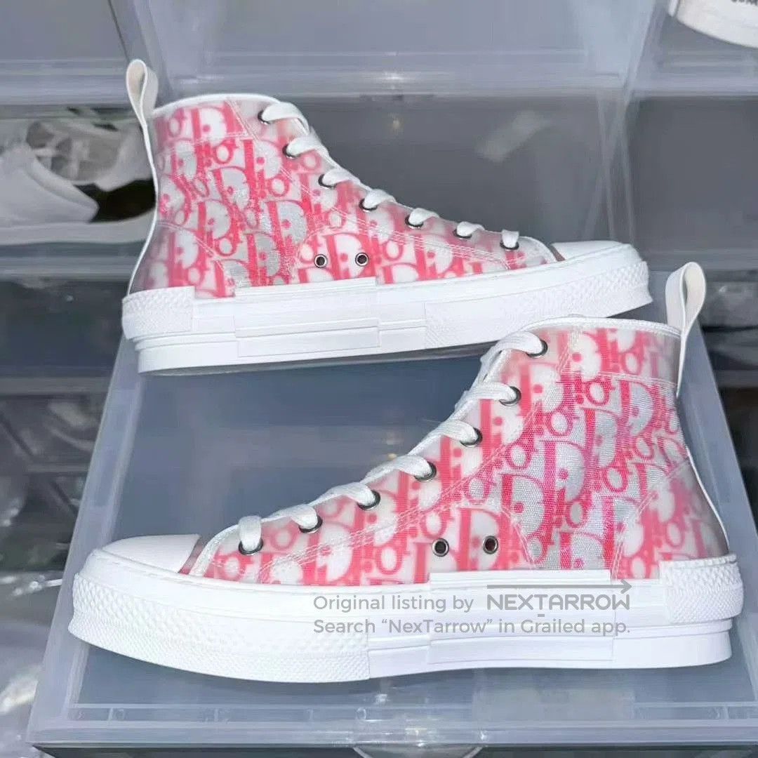 Dior dior b23 full print white and red sneakers. Size US 10.5 / EU 43-44 - 3 Thumbnail