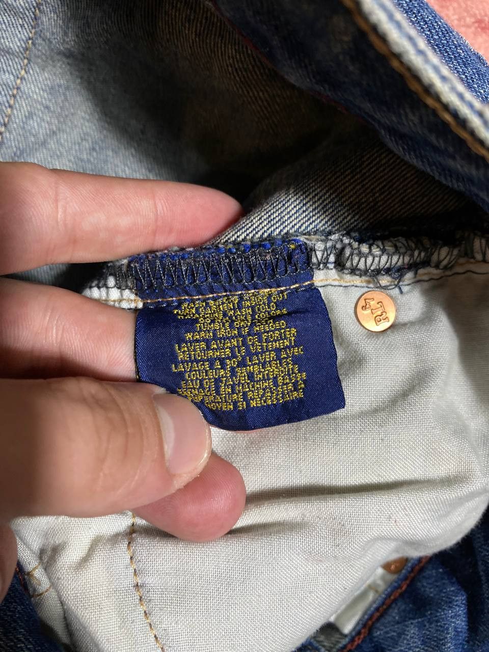 Polo Ralph Lauren × RRL Ralph Lauren × Vintage Crazy Vintage 90s Polo Ralph Lauren Faded Baggy Jeans Size US 27 - 3 Thumbnail