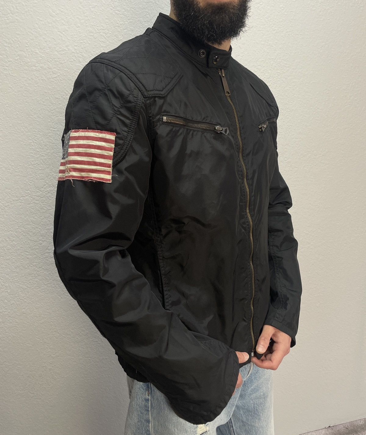 Vintage Vintage 00s Polo Ralph Lauren Denim & Suplly Biker Jacket Size US M / EU 48-50 / 2 - 6 Thumbnail