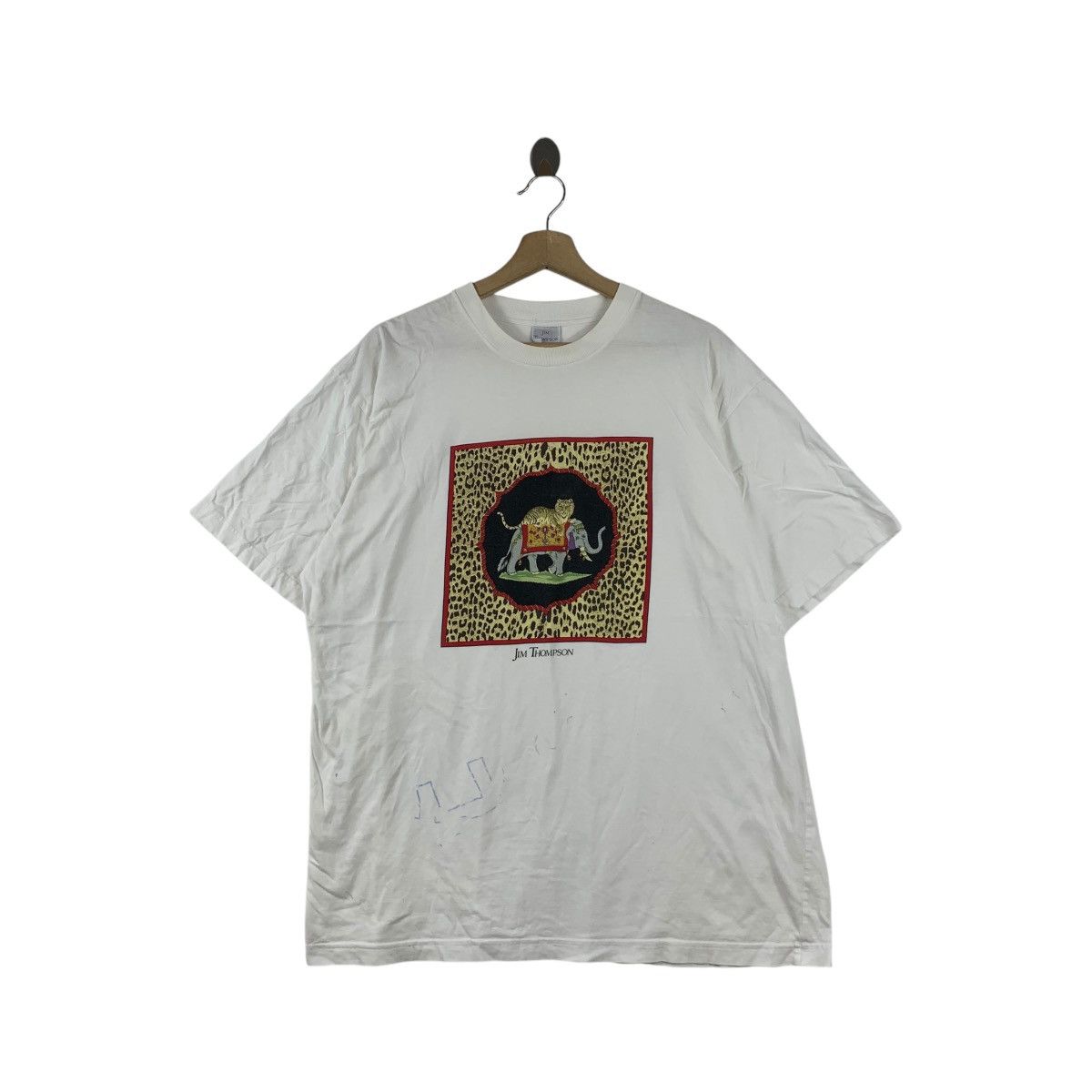 Jim Thompson Vintage JIM THOMSON THAILAND Silk Elephant Tiger Tee Size L / US 10 / IT 46 - 1 Thumbnail
