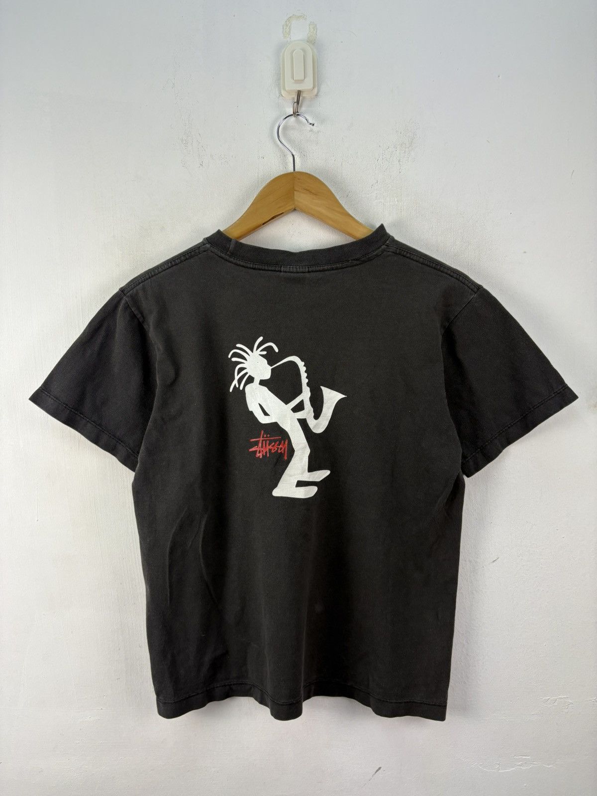 Stussy Vintage Stussy Stickman Tshirt Boxy Faded Black Size US M / EU 48-50 / 2 - 2 Thumbnail