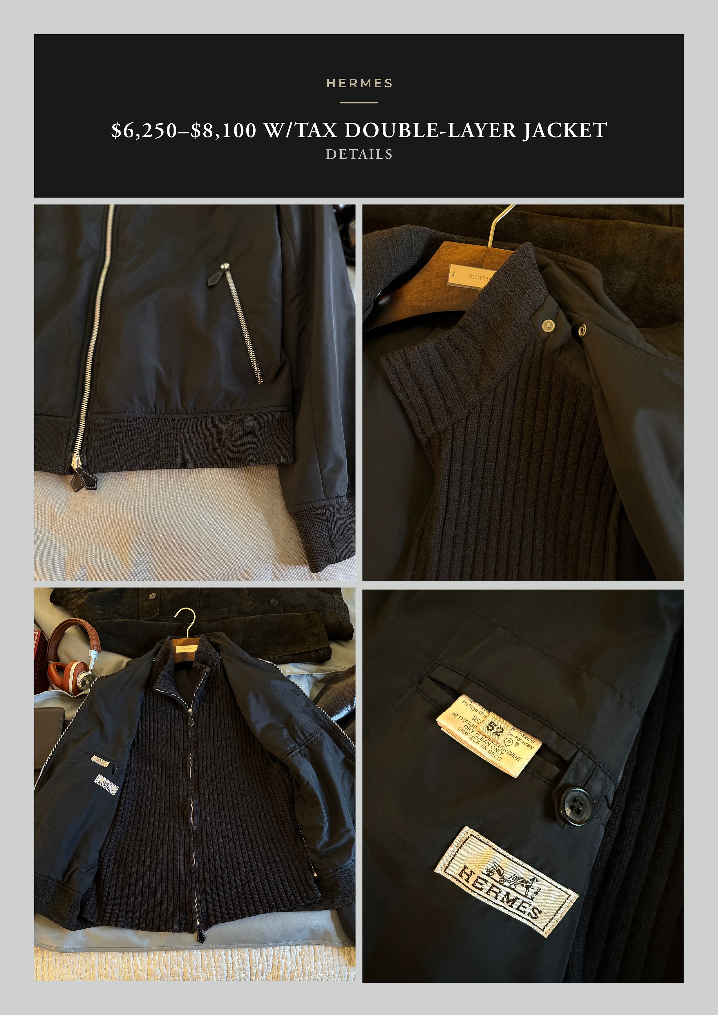 Hermes Best Dressed $6,500 w/tax HERMES Zip Out Double Layer Jacket Size US L / EU 52-54 / 3 - 23 Thumbnail