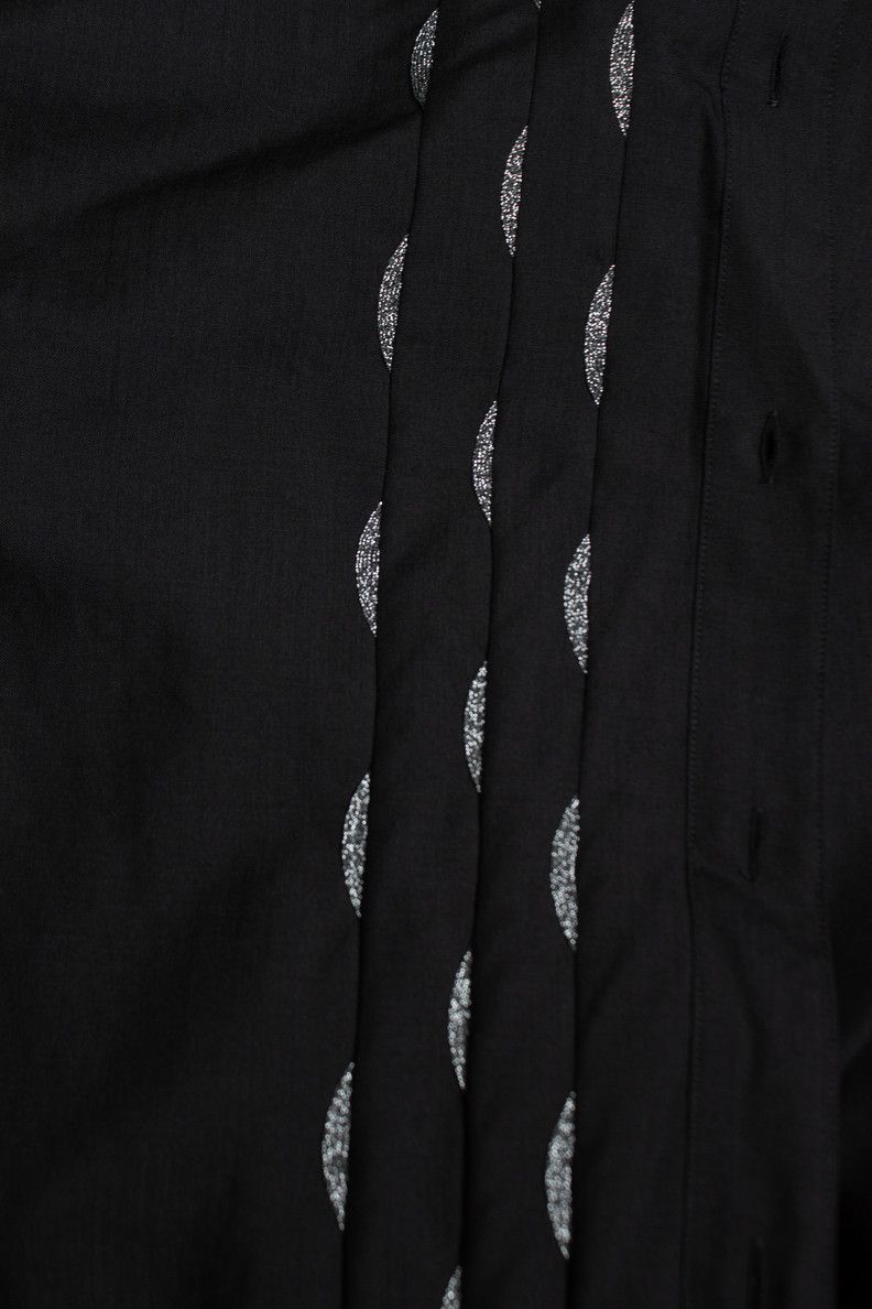 Saint Laurent Paris Saint Laurent, Black shirt half moon lurex strokes Size US S / EU 44-46 / 1 - 6 Thumbnail