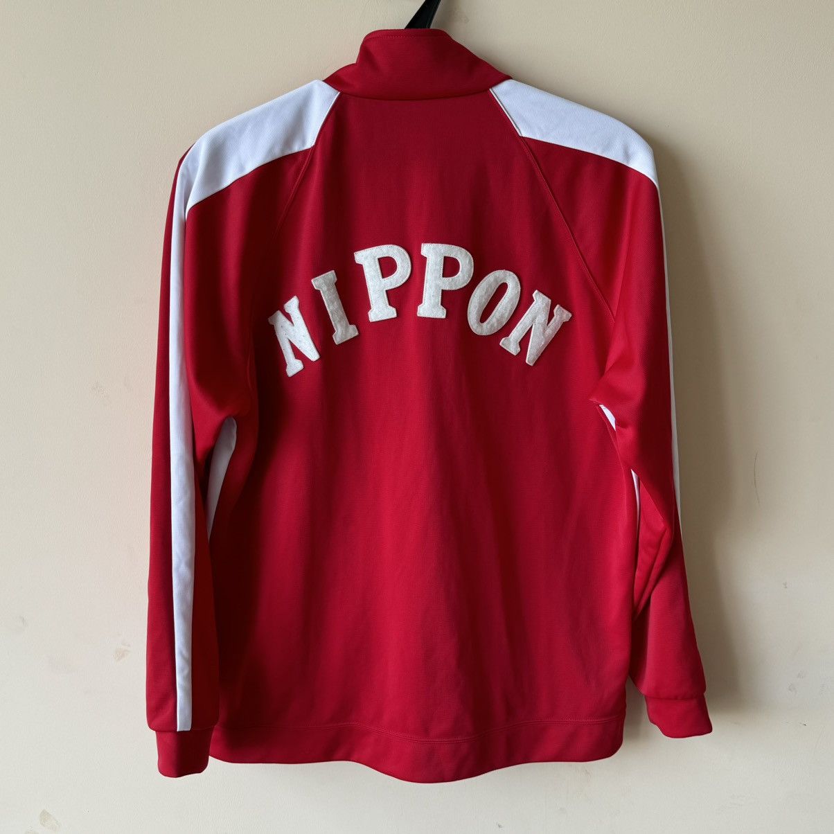 MIZUNO 【90S レア　オリンピックウエア】 レッド　ナイロンジップアップ MIZUNO 【90S レア オリンピックウエア】 レッド ナイロンジップ