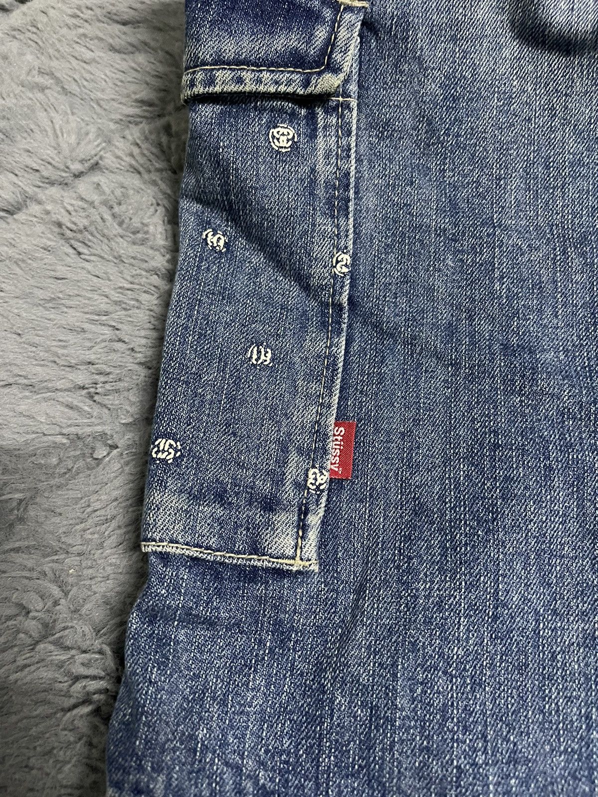 Stussy × Vintage Vintage Stussy Half Pants Denim Size US 33 - 4 Thumbnail