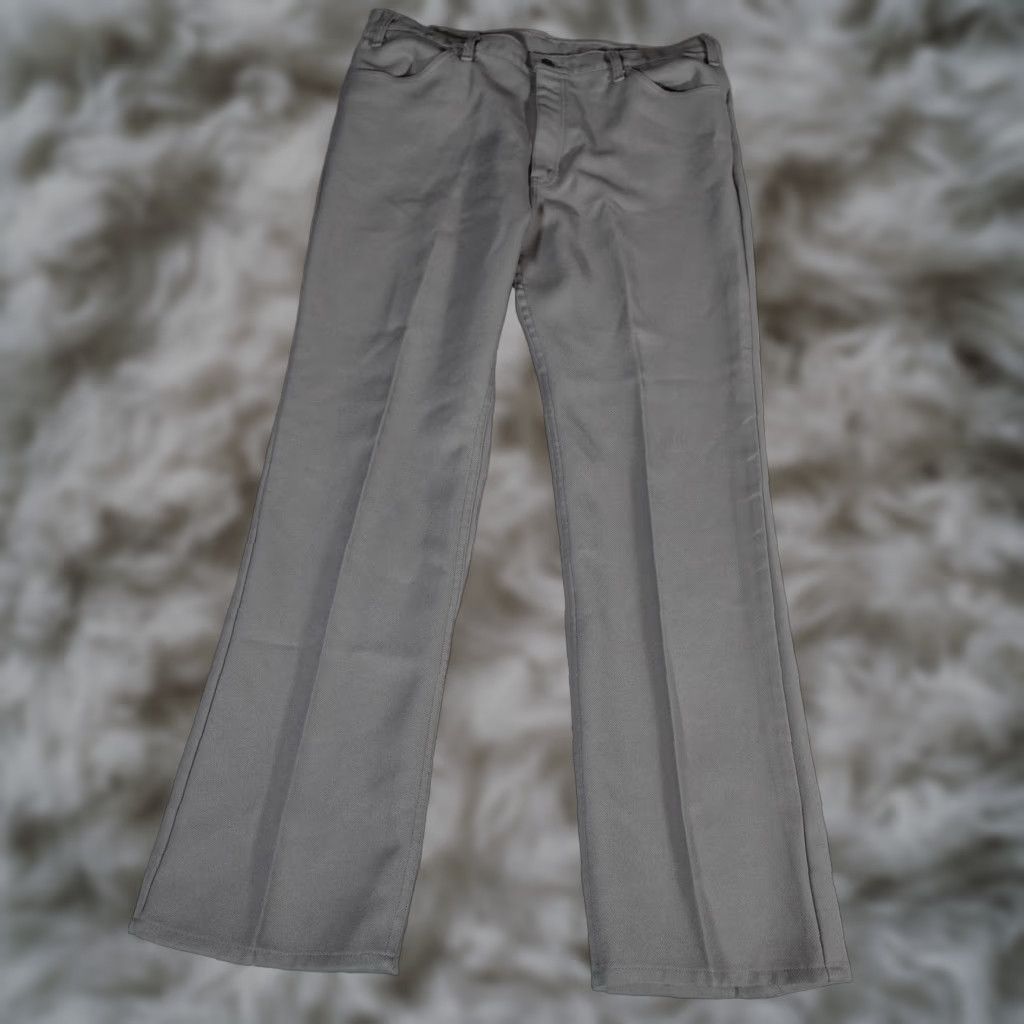 Levi's VINTAGE Levi's Dacron Pants Mens 38x32 Gray Regular Fit Pleated Straight Leg 90s Mens Size US 38 / EU 54 - 1 Thumbnail