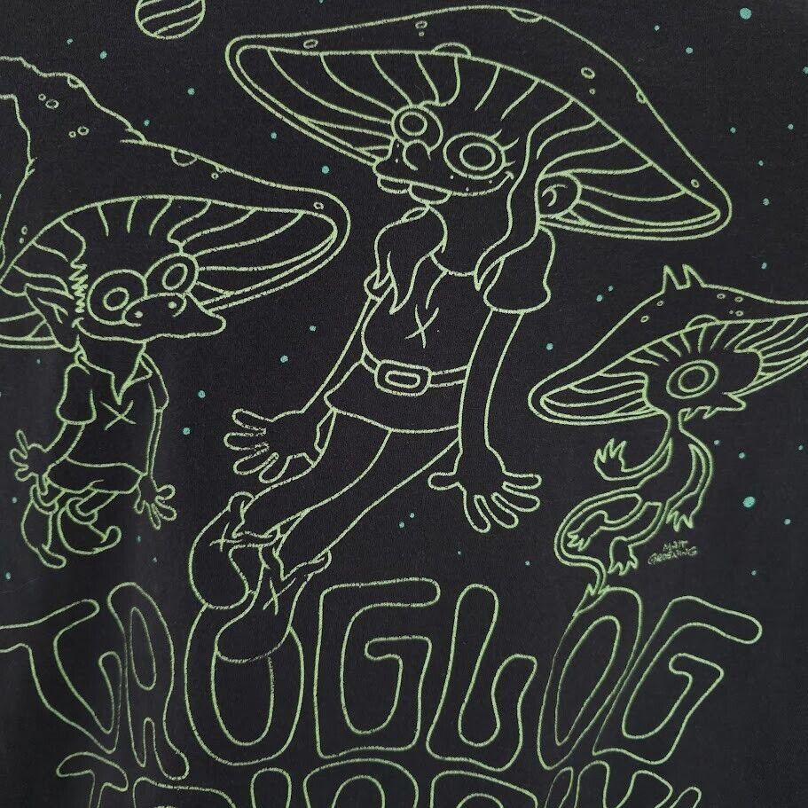 Other Troglog Trippin T Shirt Mens Size Medium Black Matt Groening Size US M / EU 48-50 / 2 - 2 Thumbnail