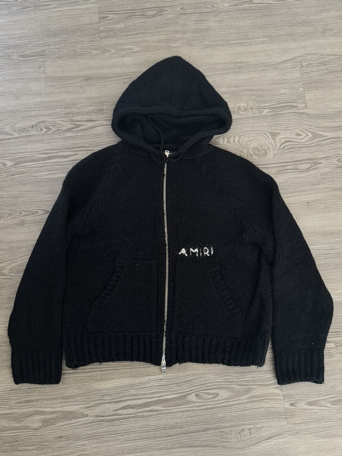 Amiri AMIRI Black chunky zip-up hoodie Size US M / EU 48-50 / 2 - 1 Thumbnail