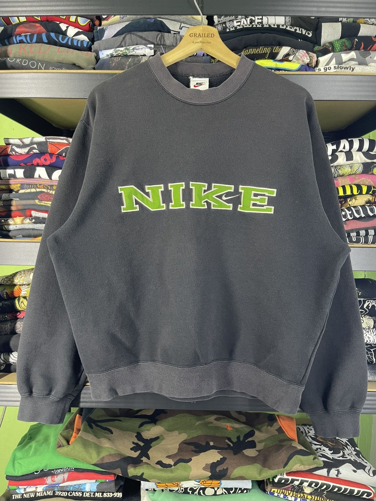 Nike Vintage 90's Nike Embroidered Spell-out Logo Sweatshirt Size US XL / EU 56 / 4 - 1 Thumbnail