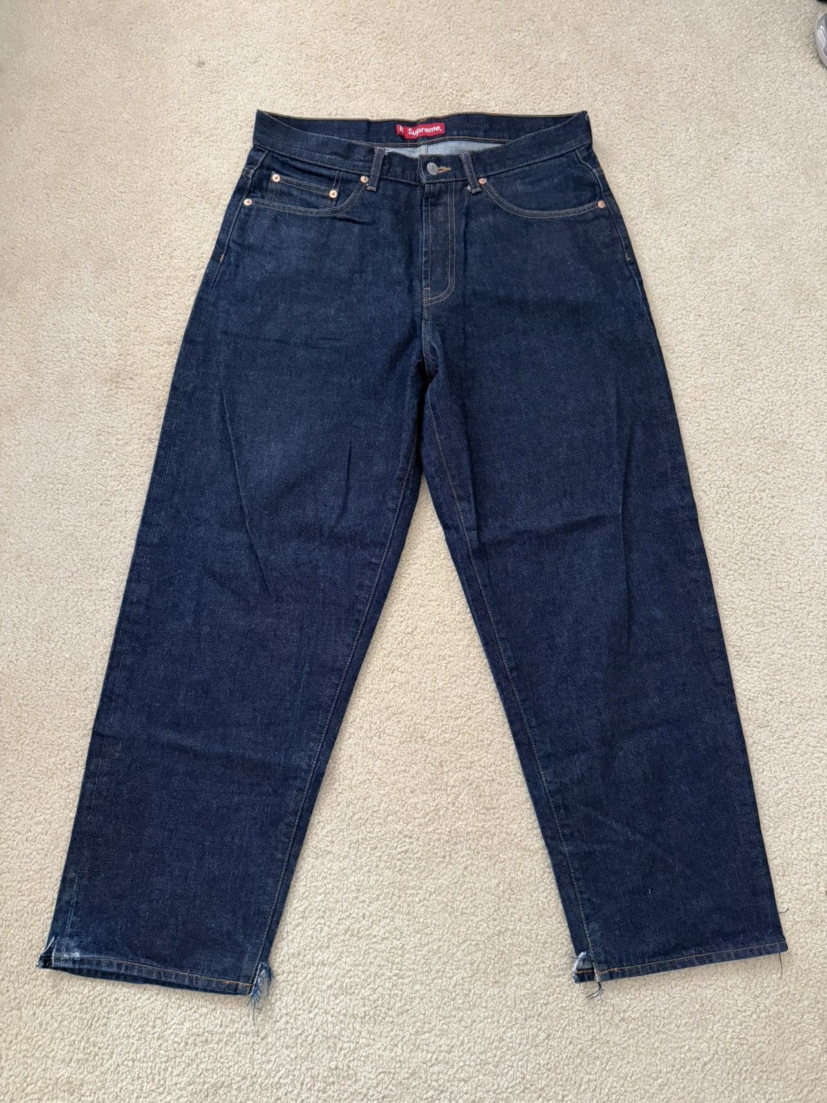 Supreme supreme inset logo jean washed blue Ss22 denim pants 32