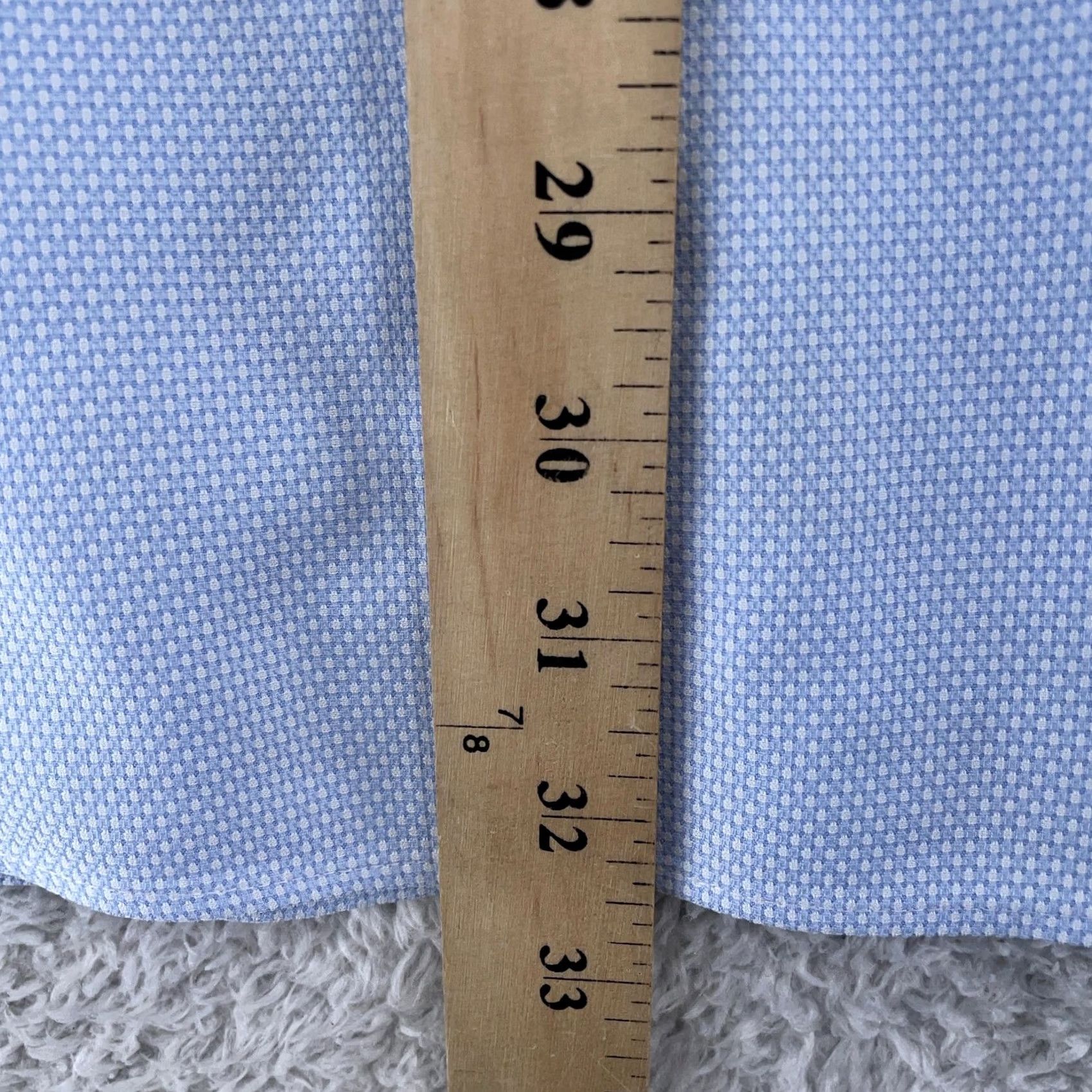 Charles Tyrwhitt Charles Tyrwhitt Dress Shirt Mens 17/35 Blue Non Iron Extra Slim Fit French Cuff Size 46R - 6 Thumbnail