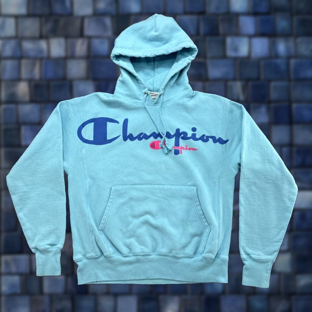 Champion VINTAGE Champion Hoodie Size M Spellout Reverse Weave Pullover Sweatshirt READ M Size US M / EU 48-50 / 2 - 1 Thumbnail