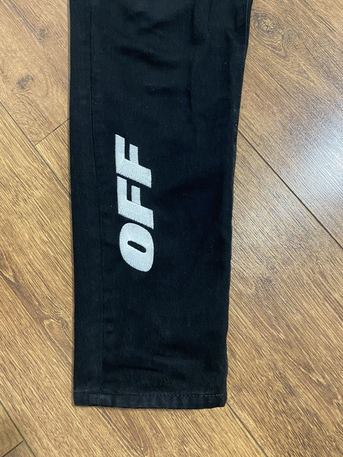 Off-White OFF-WHITE c/o VIRGIL ABLOH Black low crotch jeans Size US 31 - 1 Thumbnail