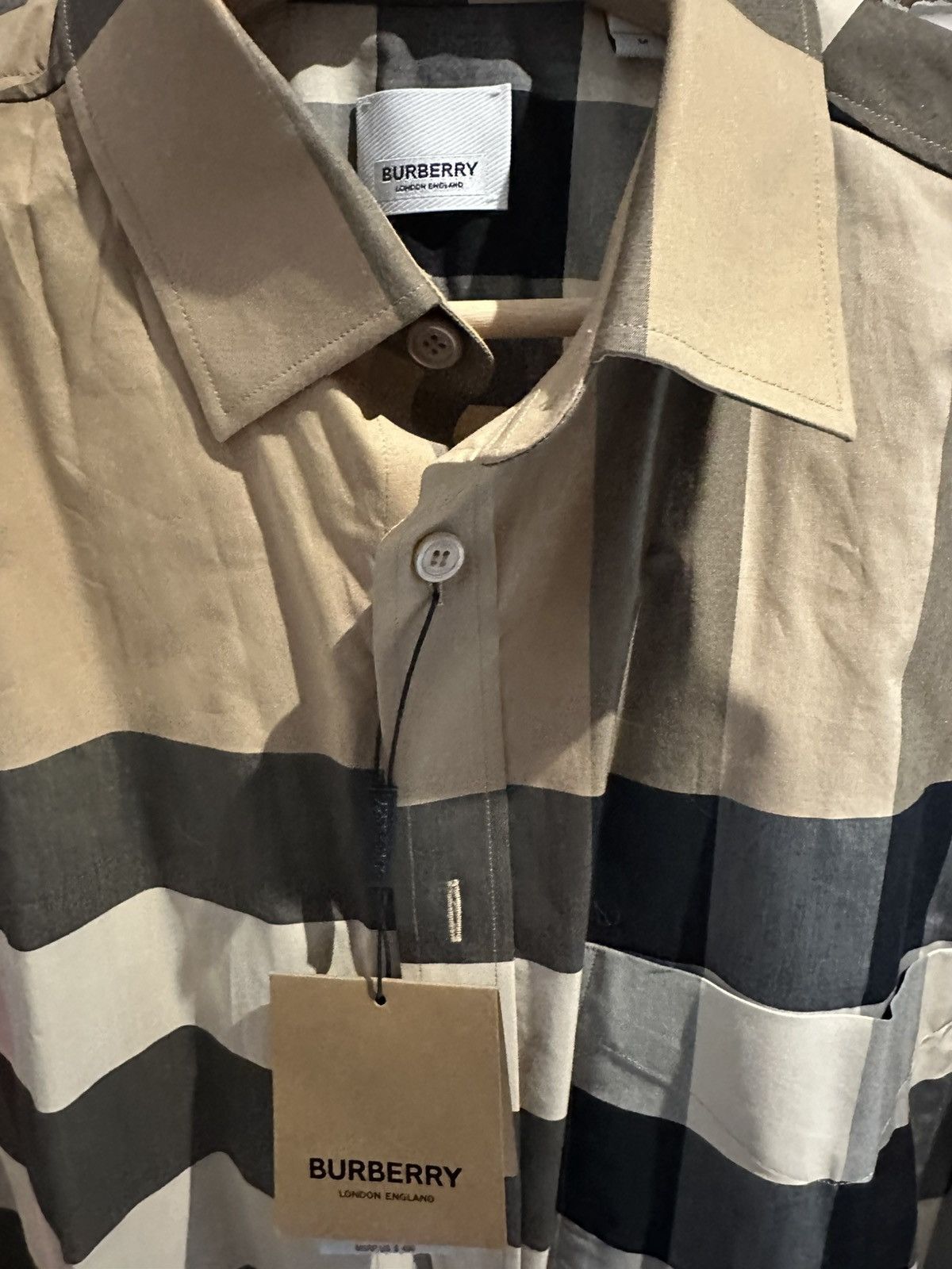 Burberry Burberry Slim Fit Check Cotton Shirt Size US M / EU 48-50 / 2 - 2 Thumbnail
