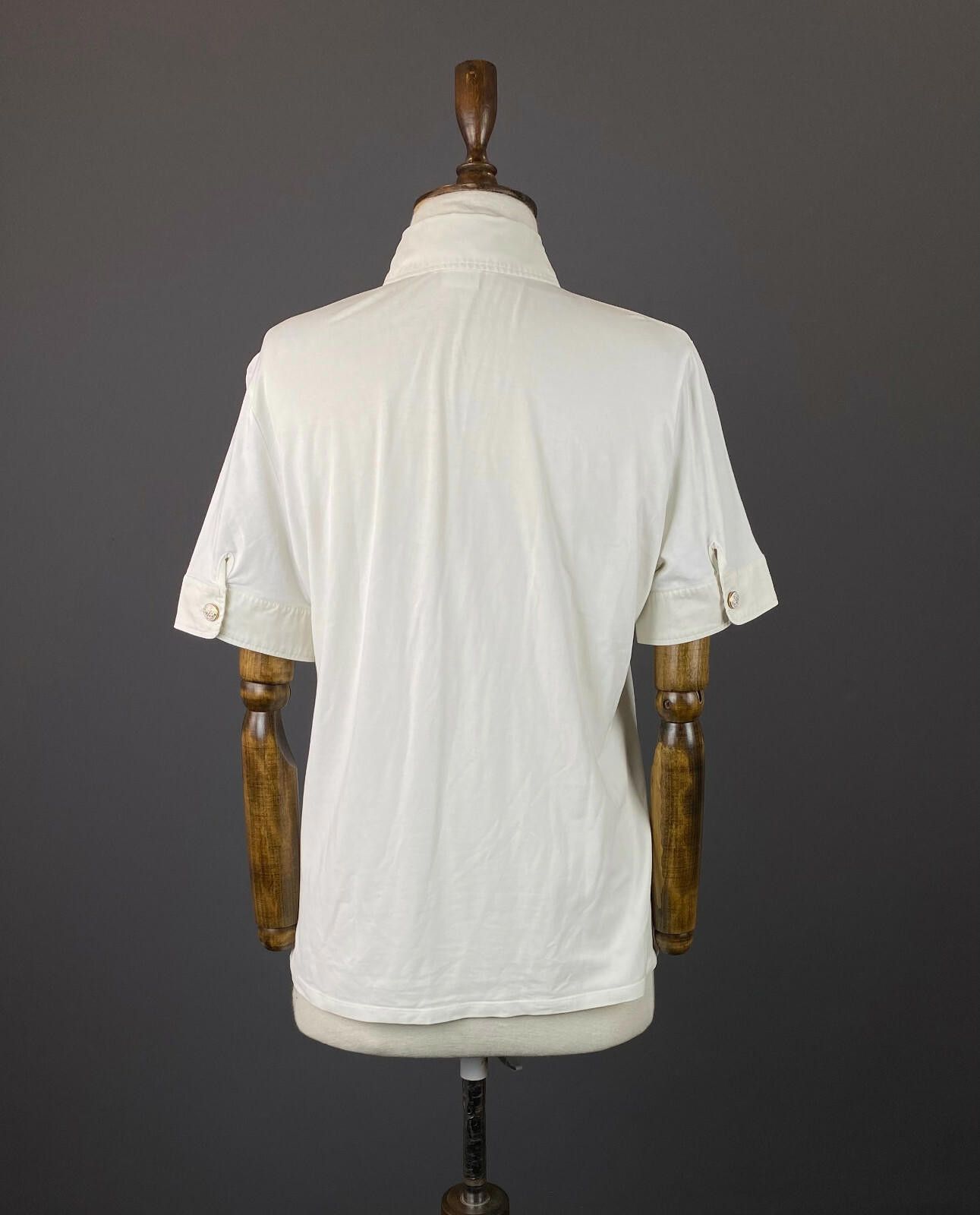 Paul & Shark Paul & Shark White Cotton Blend Blouse Shirt Size XXL Size XXL / US 16-18 / IT 52-54 - 5 Thumbnail