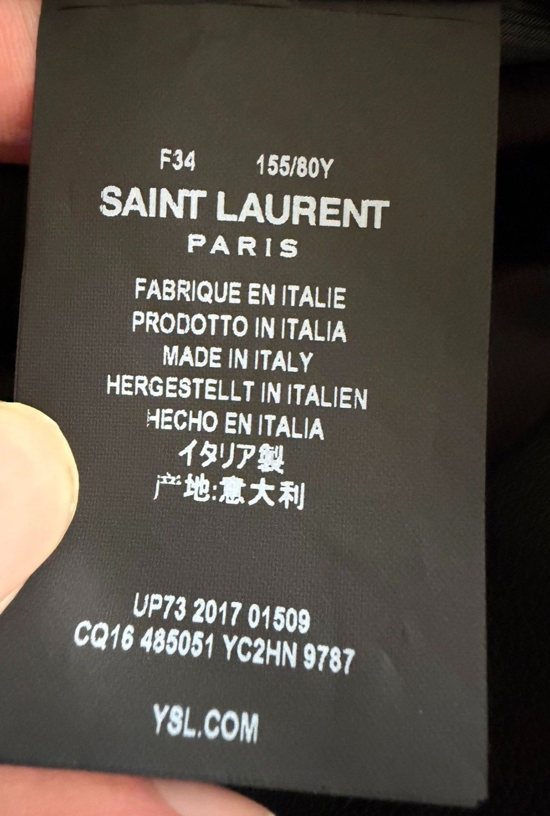 Saint Laurent Paris Saint Laurent 17FW Asymmetric Zip Lambskin Leather Jacket Size XS / US 0-2 / IT 36-38 - 5 Thumbnail