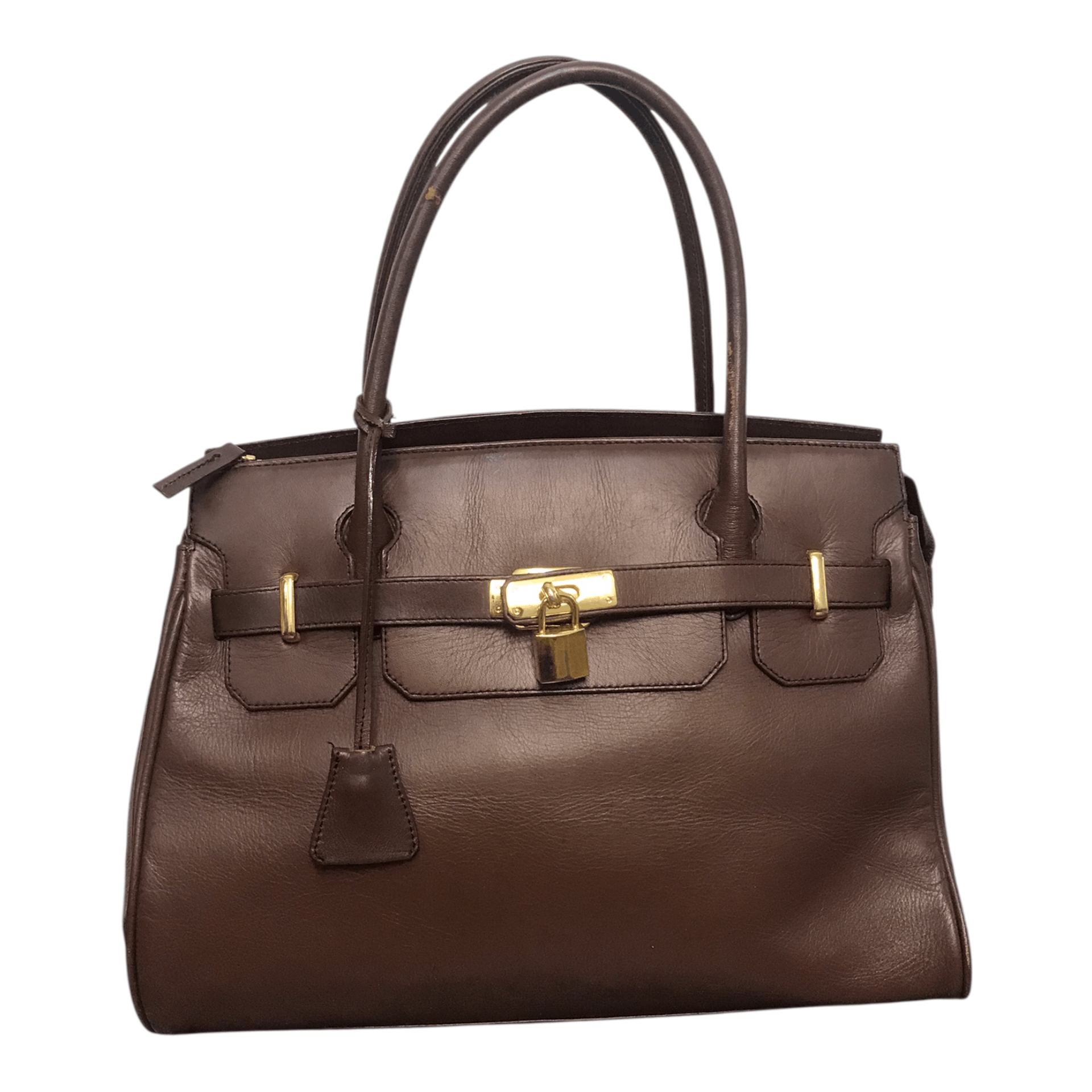 Handmade × If Six Was Nine Birkin Full Leather Brown By Valentino Pia Hand Bag Size ONE SIZE - 2 Thumbnail