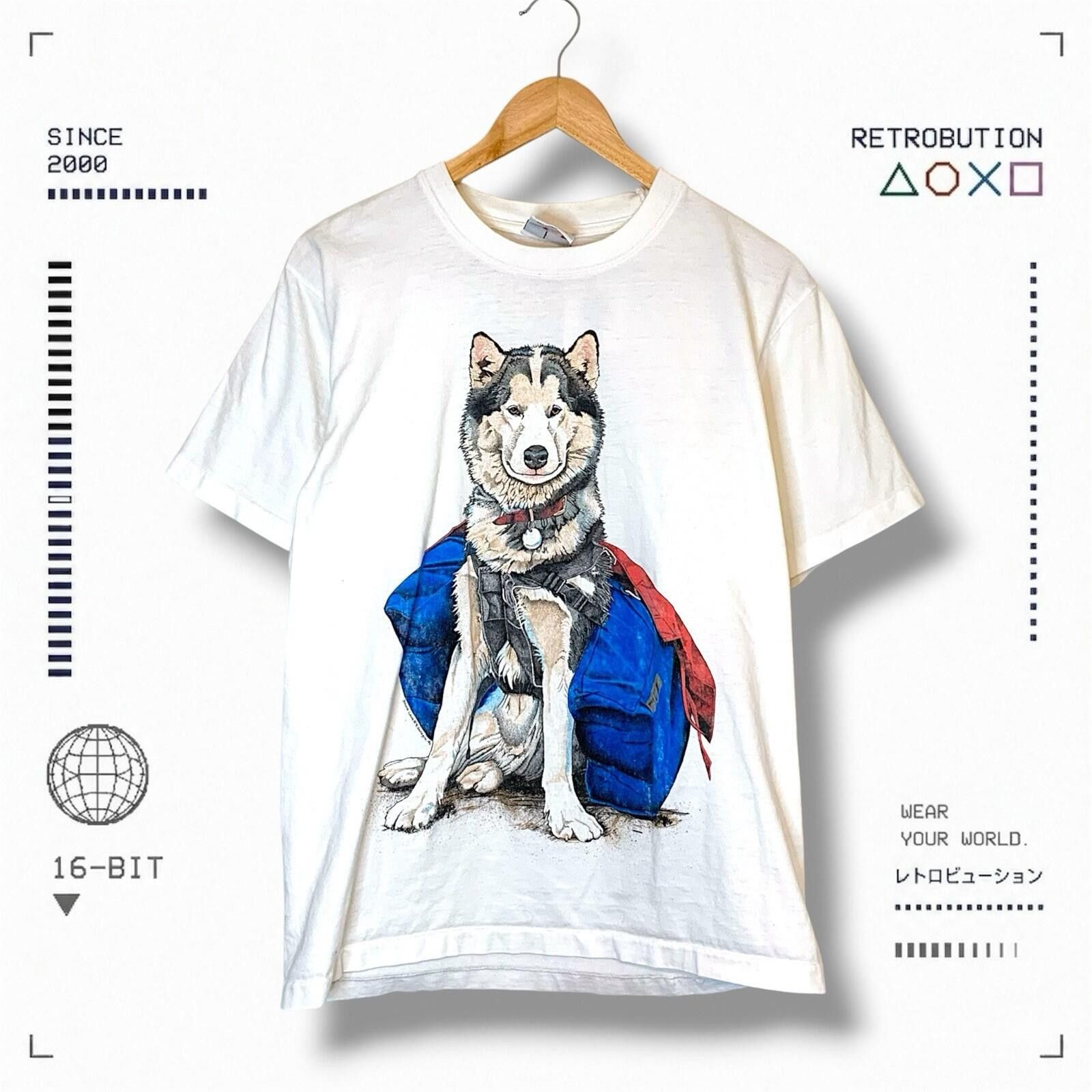 Vintage Vintage 90s Dog Canadian Geographic Shirt White Size S Size US L / EU 52-54 / 3 - 1 Thumbnail