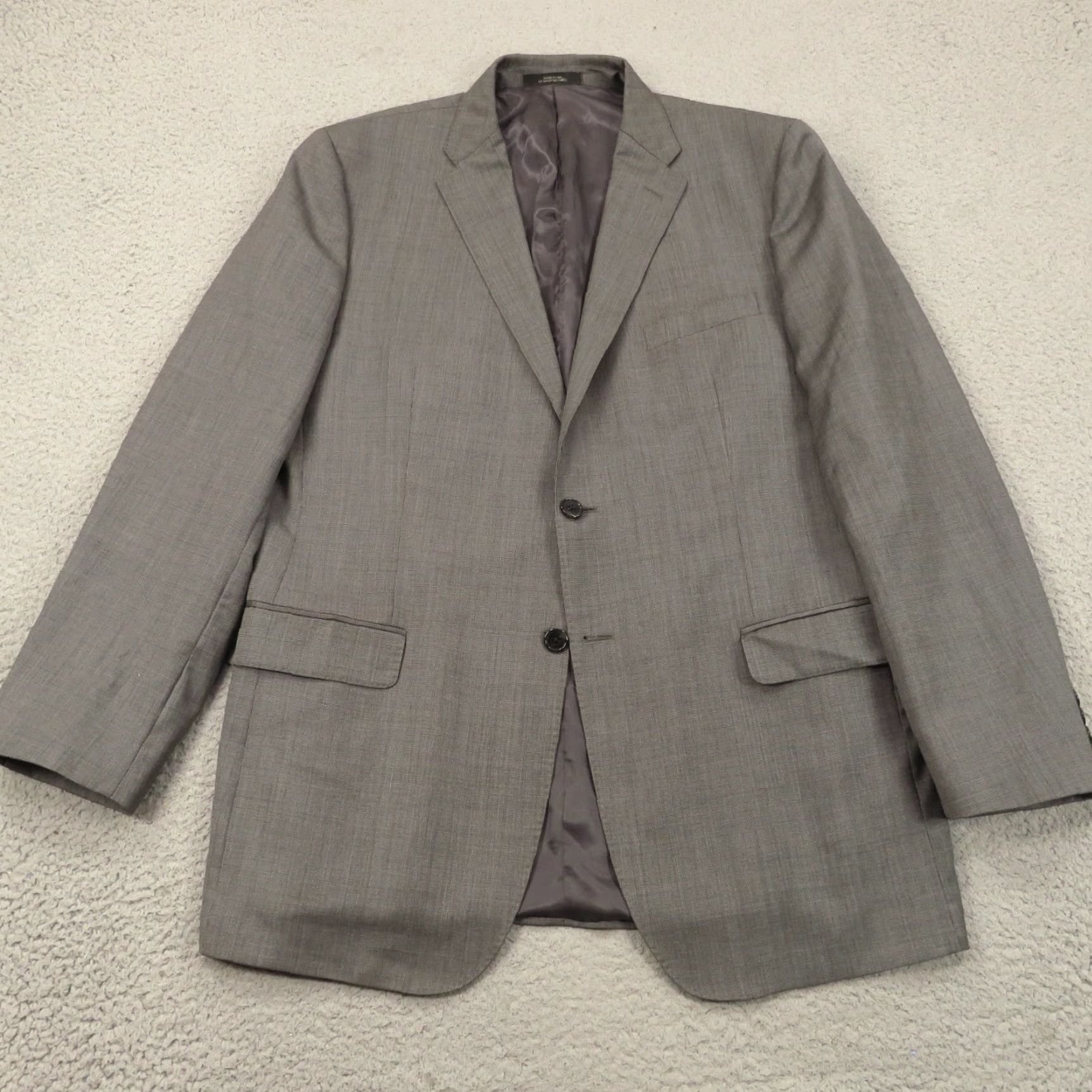 Ermenegildo Zegna Ermenegildo Zegna Suit 2 Piece Charcoal Wool Silk Jacket Pant 44L 36x32 Men Regular Notch Lapel Size 44R - 3 Thumbnail