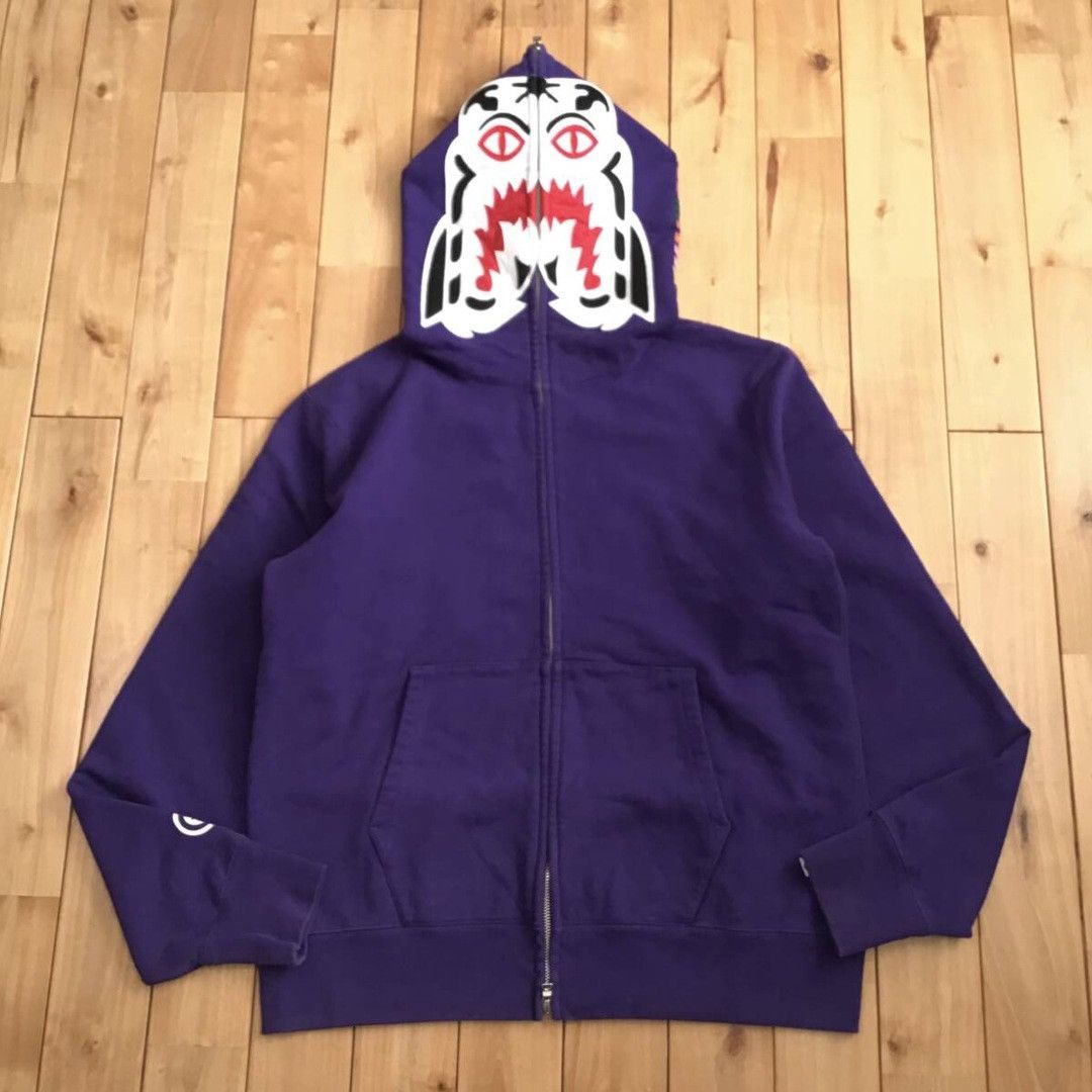 Bape BAPE White Tiger full zip hoodie a bathing ape Size US L / EU 52-54 / 3 - 1 Thumbnail