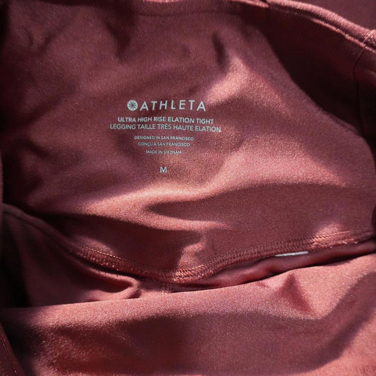 Other Athleta Legging Women's M Red Ultra High Rise Size 32" / US 10 / IT 46 - 2 Thumbnail