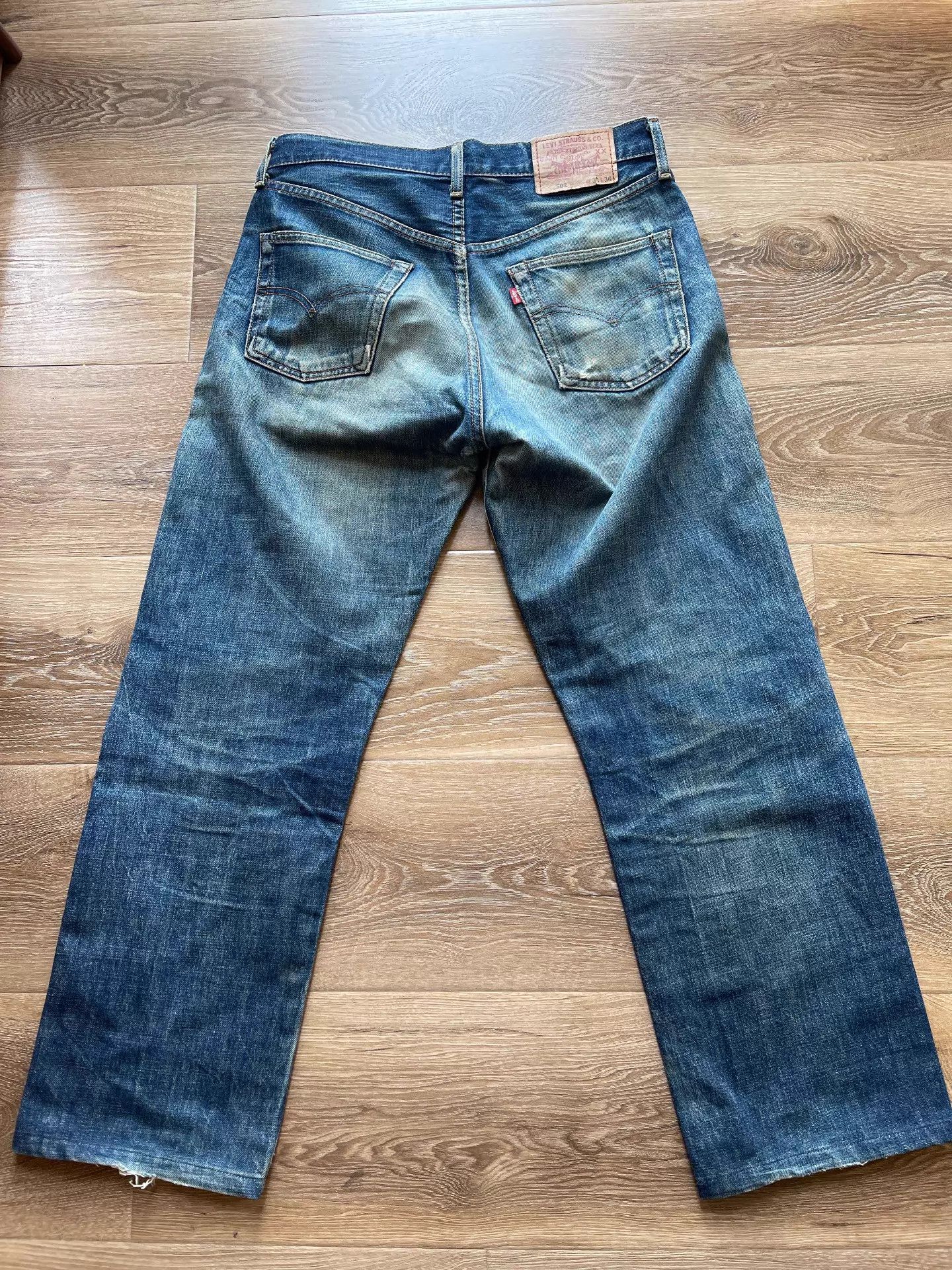 Levi's Vintage Levi’s 502xx Nippon Selvedge Ice Blue 90s Washed Fade Size US 31 - 2 Thumbnail