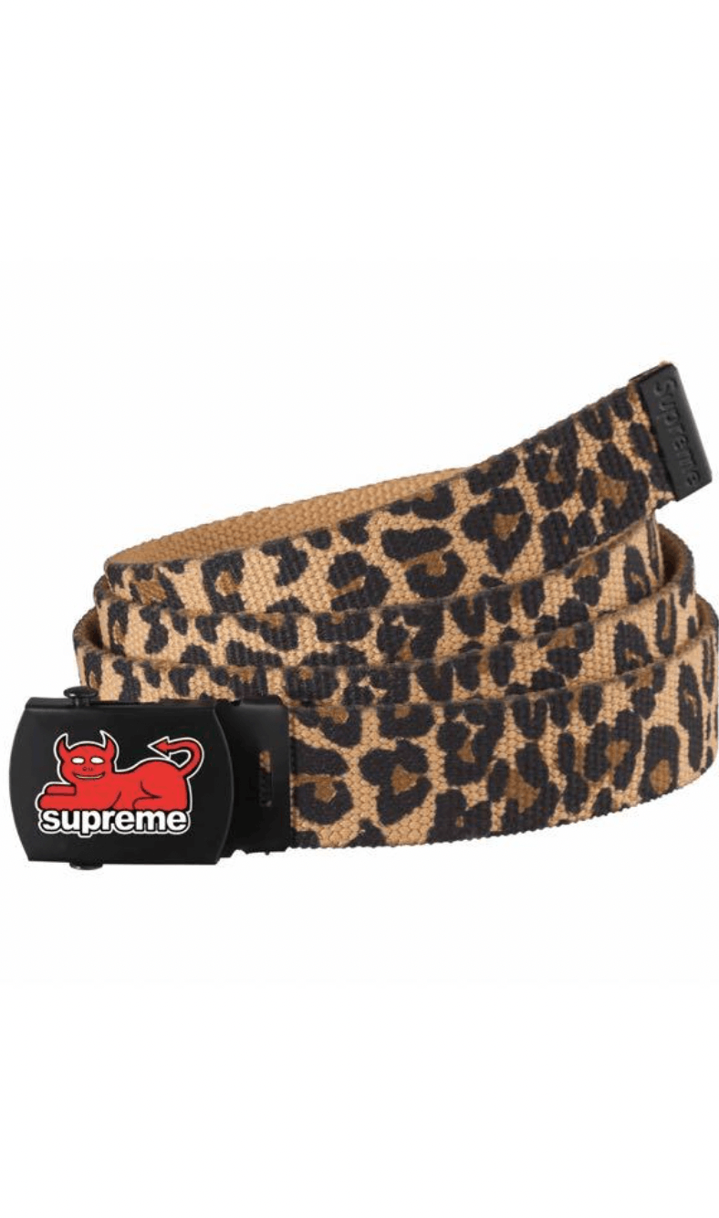 Supreme Supreme Toy Machine Webbing Belt in Leopard | Grailed