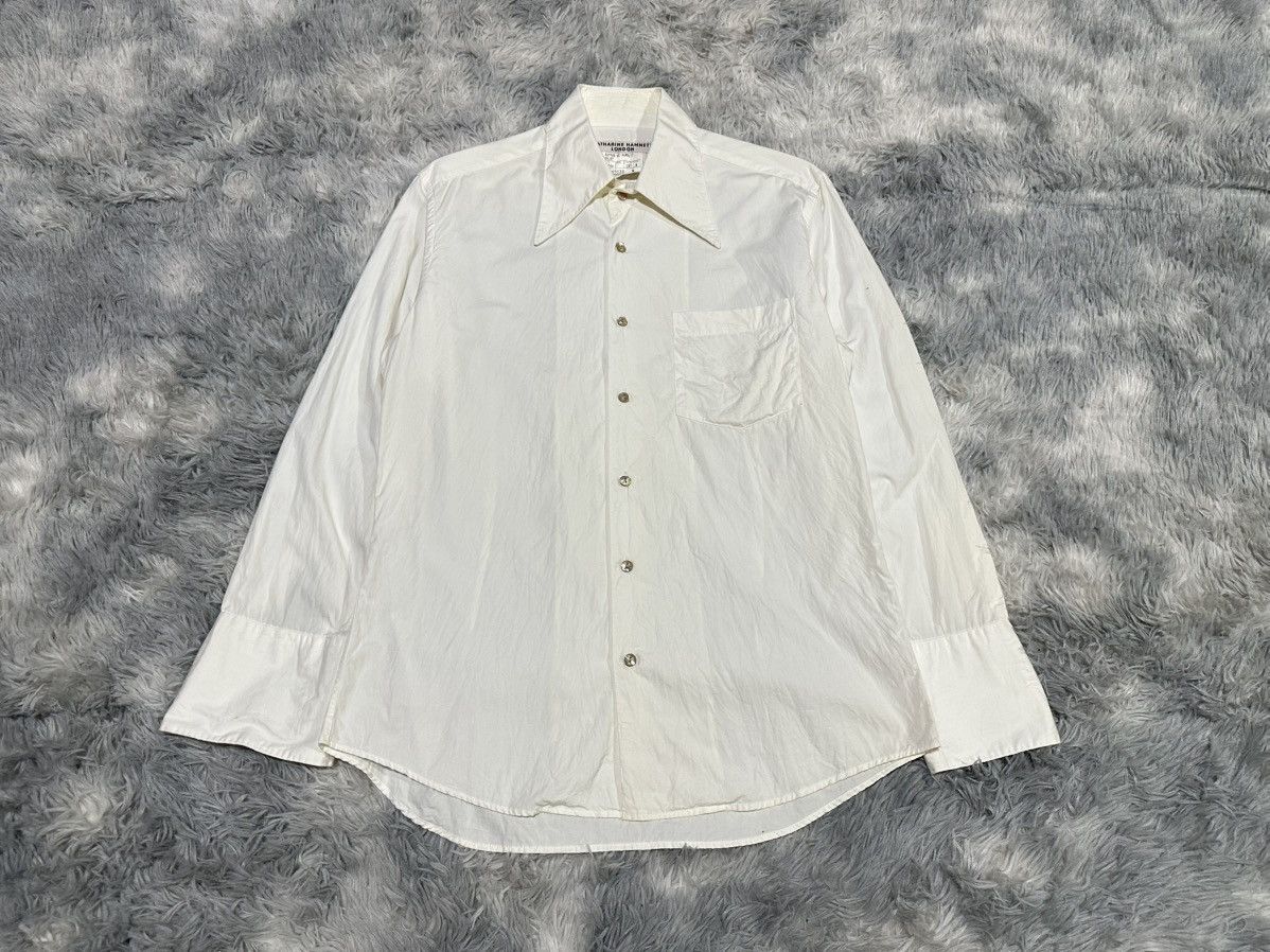 Katharine Hamnett London 🔥Vintage Katharine Hammett London Shirt Dagger Collar Size US M / EU 48-50 / 2 - 1 Thumbnail