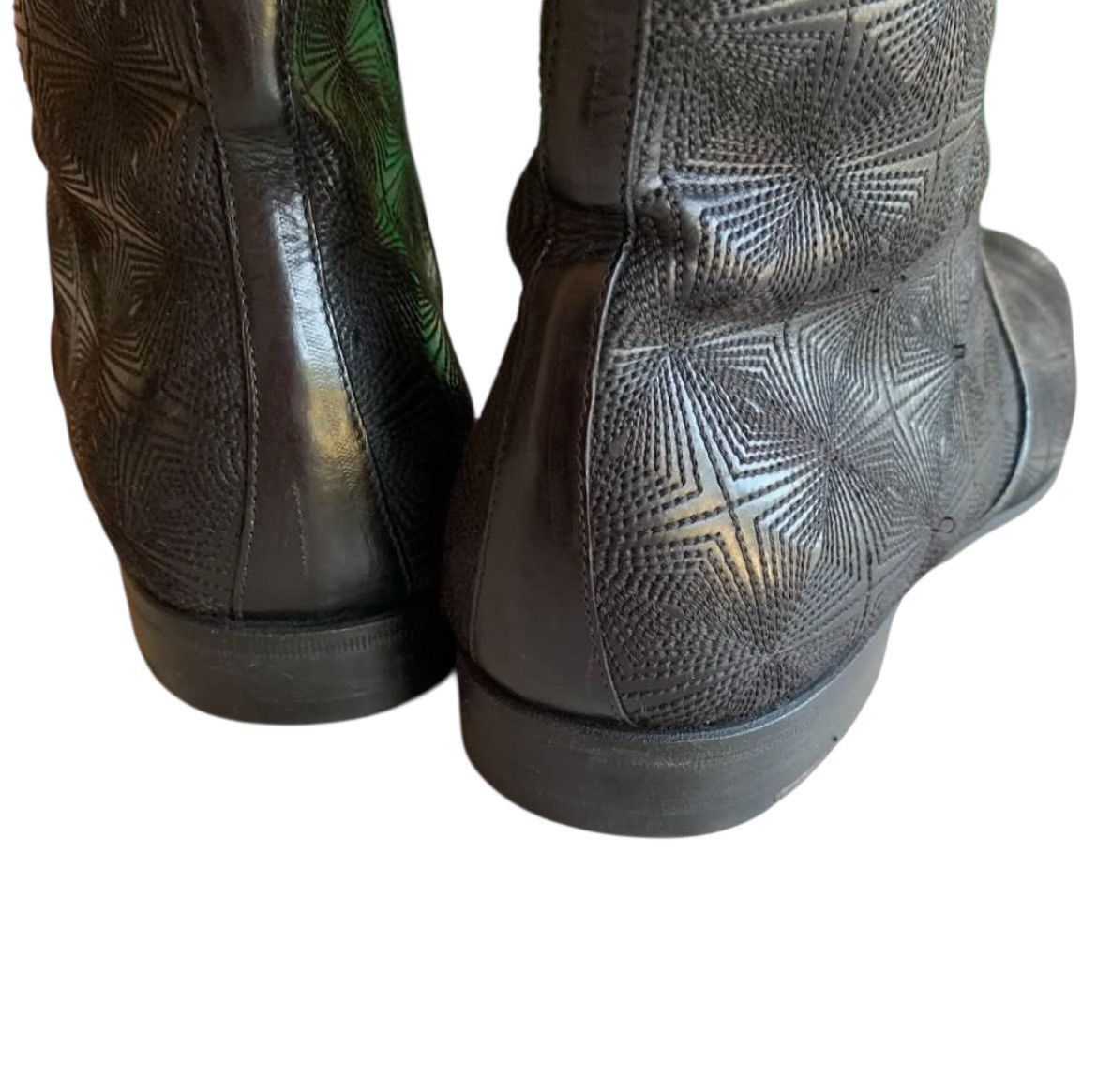 Prada Vintage Prada Textured Leather Angkle Boot Black Size US 9 / EU 42 - 6 Thumbnail