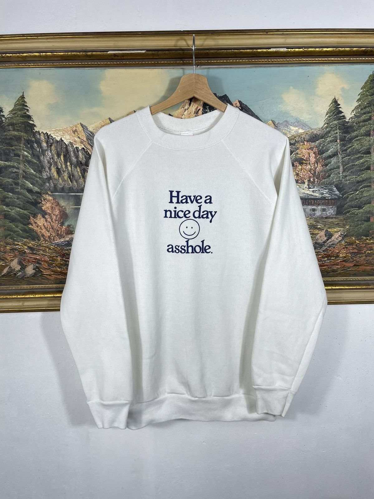 Tultex × Vintage Crewneck Jumper Retro Loose Boxy Skate Rap Hiphop Swag Drip Size US M / EU 48-50 / 2 - 1 Thumbnail