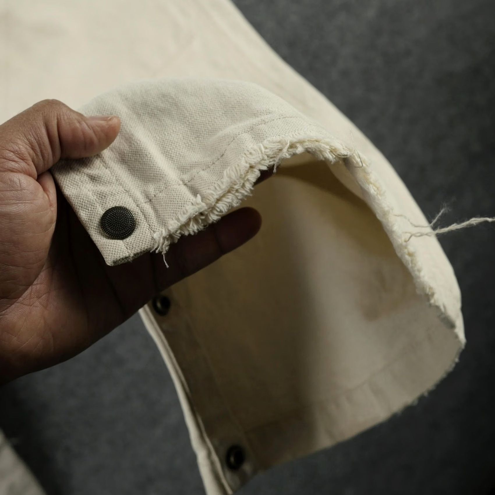 Ralph Lauren RRL Ralph Lauren Pants Mens 36x32 Beige Cargo Canvas Linen Utility Baggy Relaxed Straight Front Button Fly Pockets Cargo Pocket WW2 Inspired Size US 36 / EU 52 - 4 Thumbnail