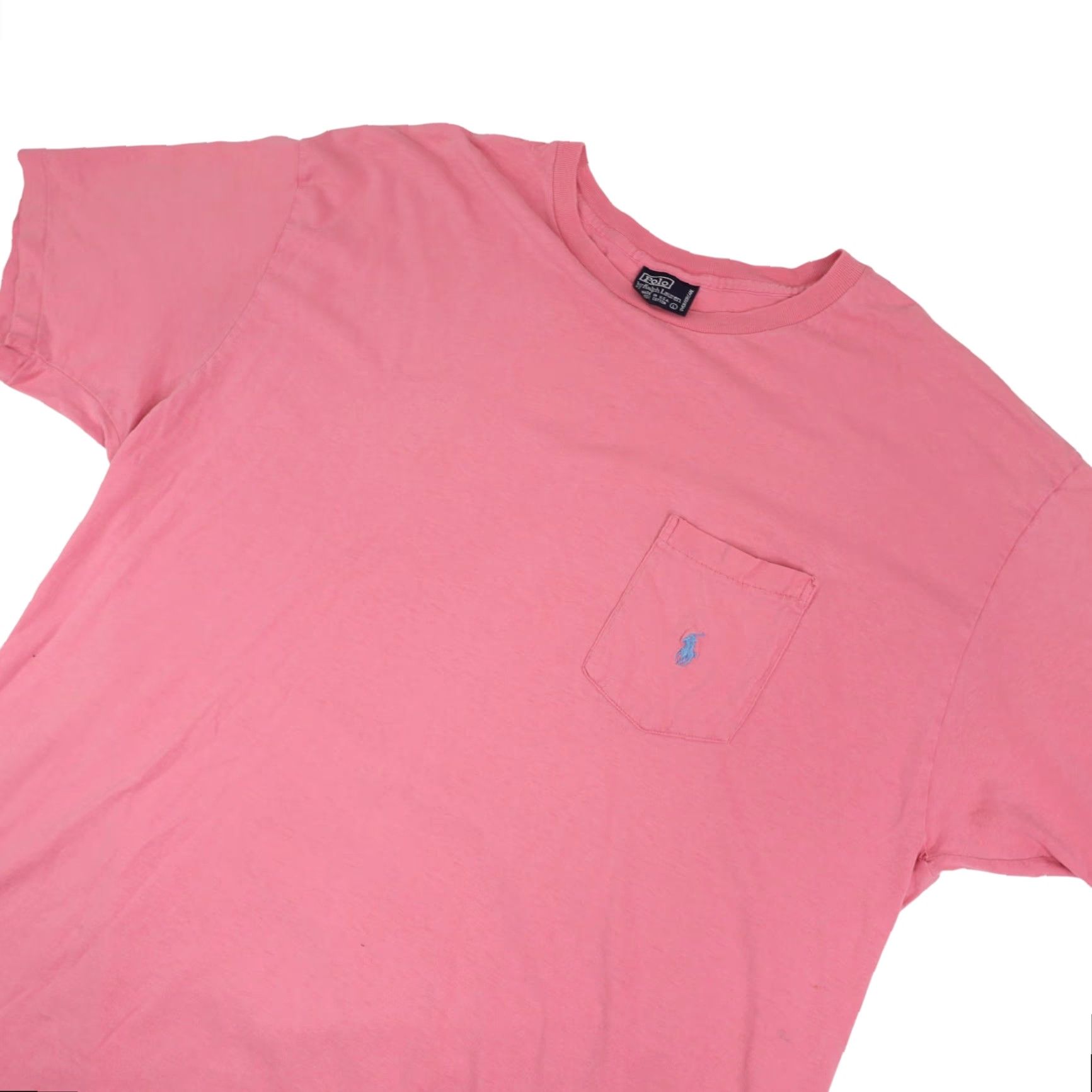 Polo Ralph Lauren VINTAGE Polo Ralph Lauren Mens Shirt Pink Large Classic Pocket Tee Mens Size US L / EU 52-54 / 3 - 2 Thumbnail