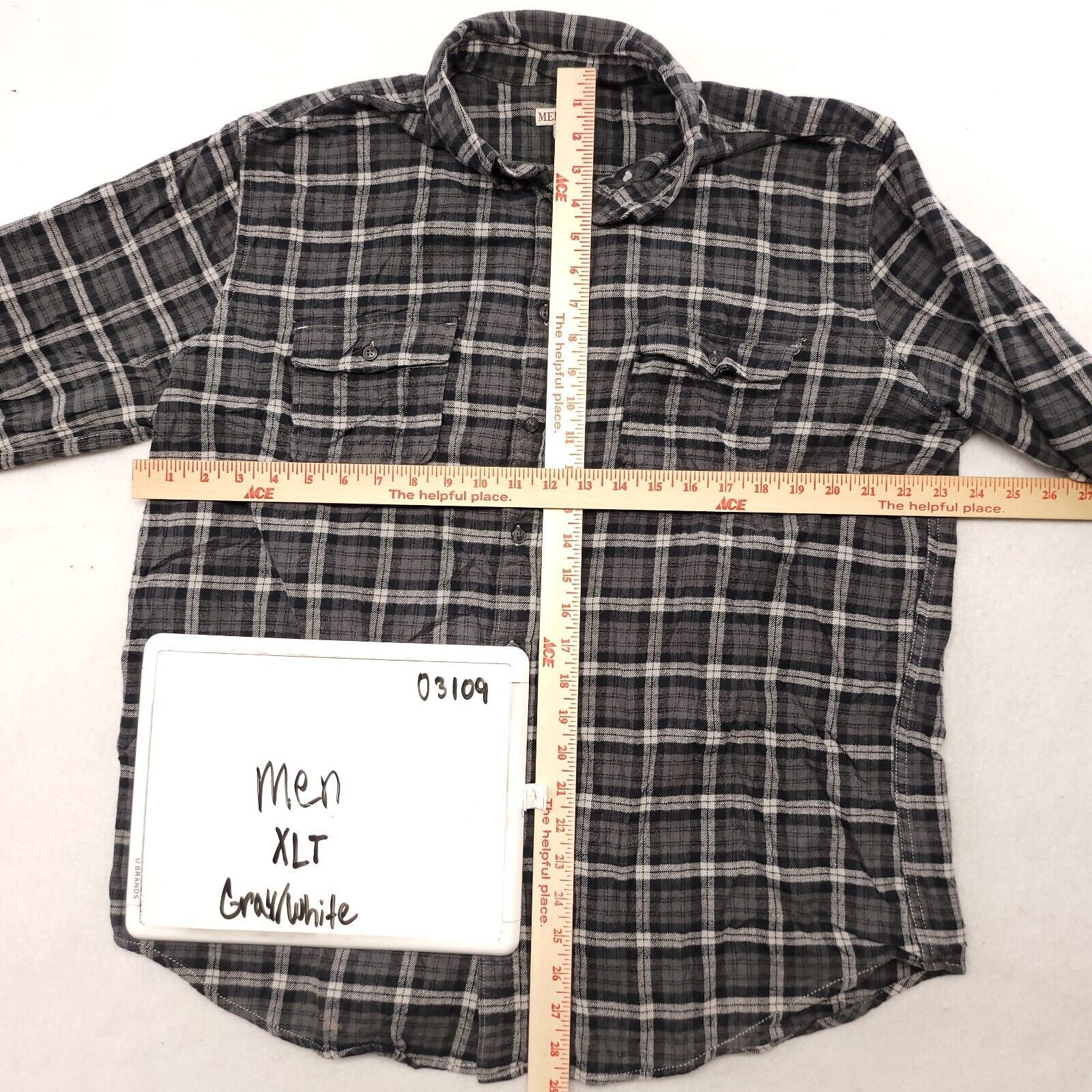 Merona Merona Madras Flannel Shirt Mens Size Extra Large Tall XLT Size US XL / EU 56 / 4 - 6 Thumbnail