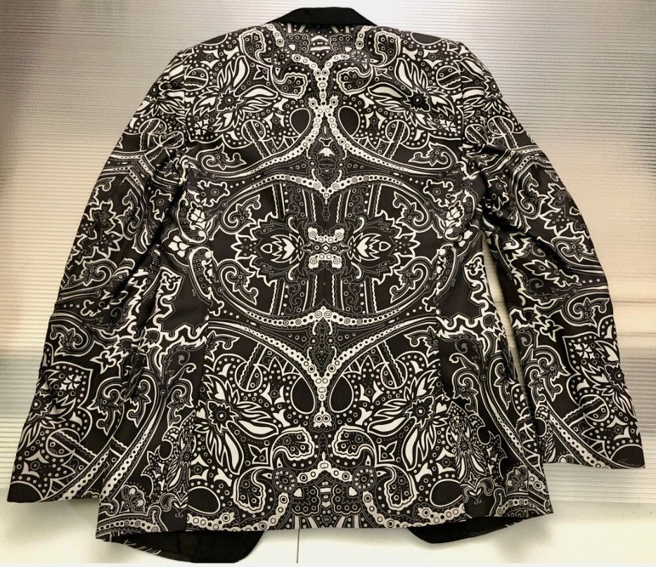 Gucci Gucci x Tom Ford 🇮🇹 black/white tattoo shawl dinner jacket 48 Size 38R - 3 Thumbnail
