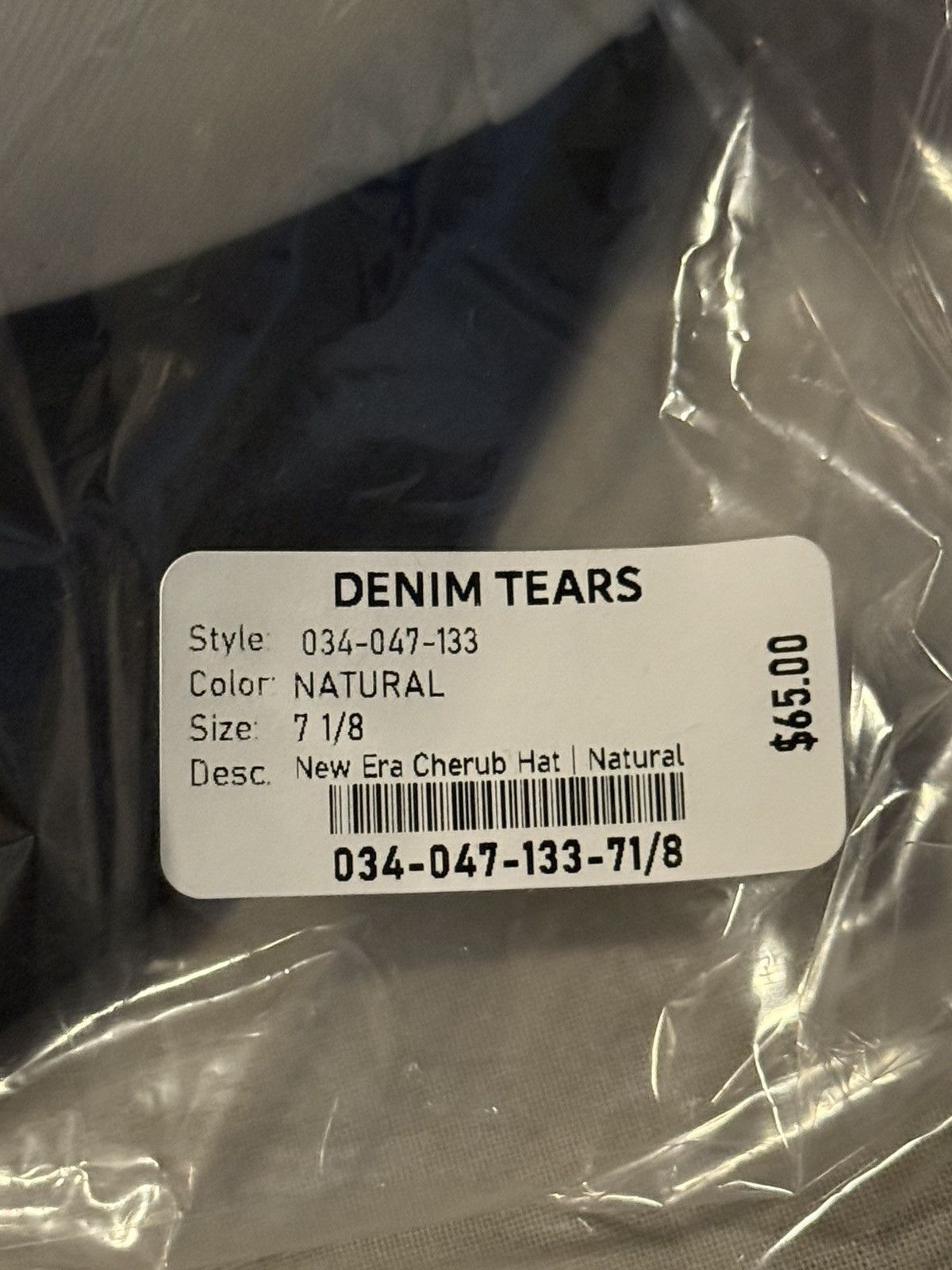 DENIM TEARS × New Era Denim Tears Black Cherub New Era Fitted Hat Cap Sealed DS Size ONE SIZE - 5 Thumbnail