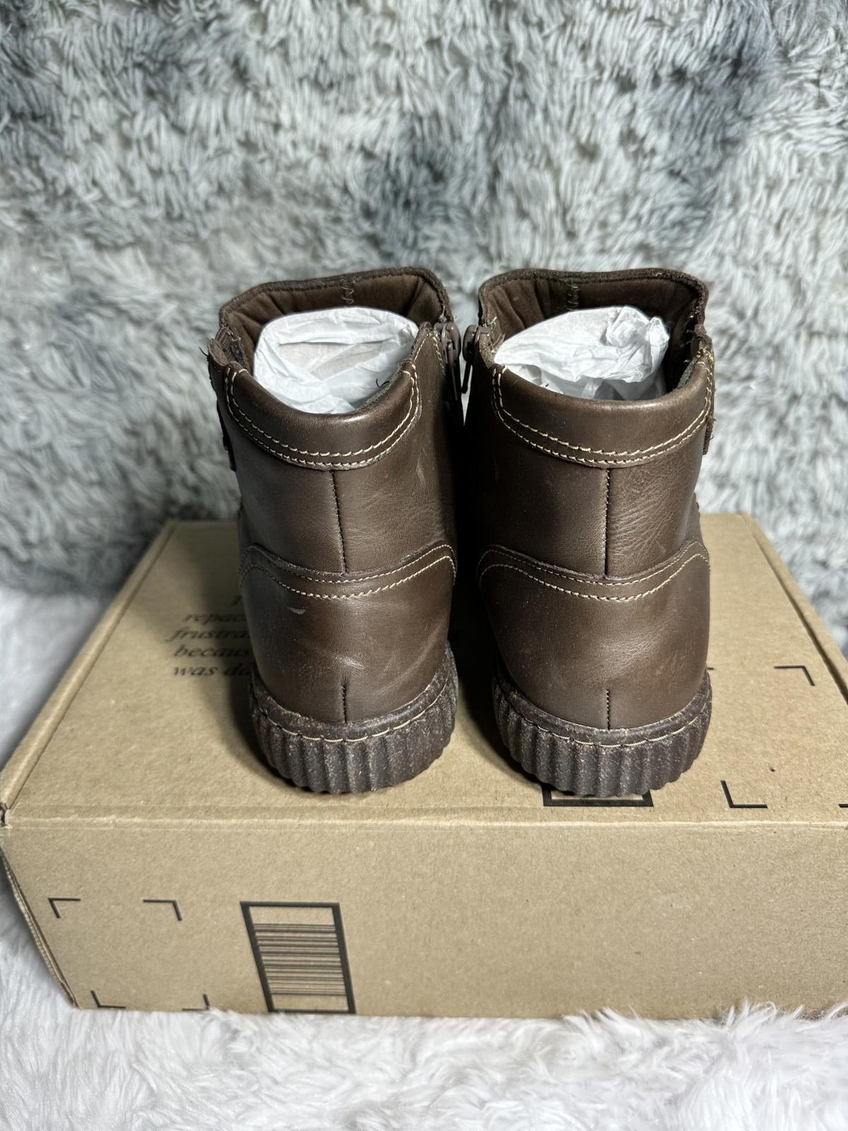 Clarks Clarks Brown Ankle Boots with Side Buckle Detail Size US 7.5 / IT 37.5 - 4 Thumbnail