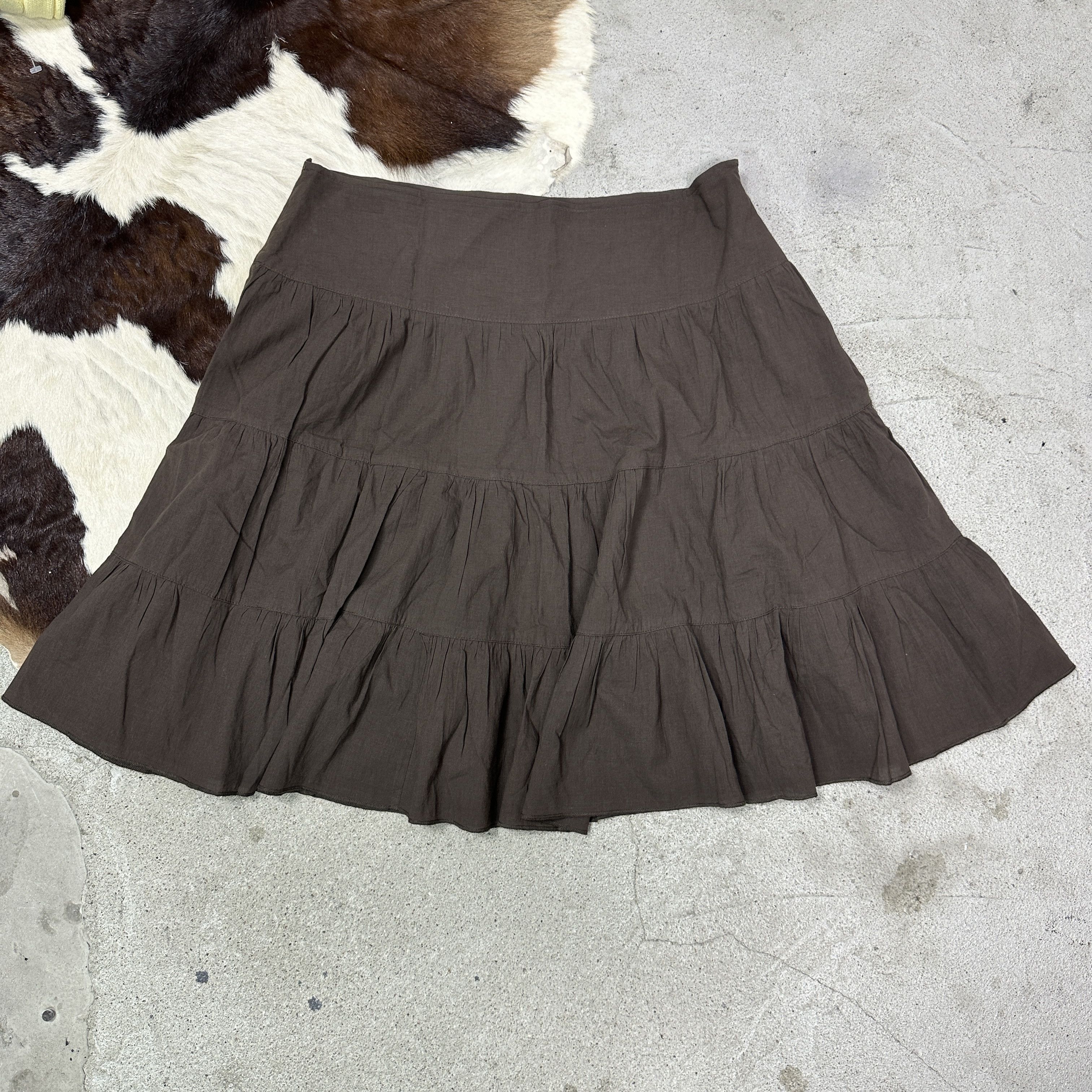 Vintage Vintage Avant Garde Preppy Old Money Pleated Midi Skirt Y2K Size 28" / US 6 / IT 42 - 3 Thumbnail