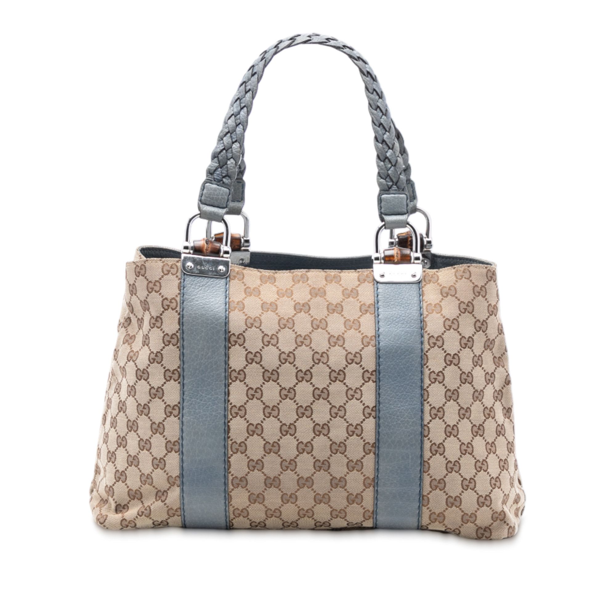 Gucci Gucci Medium GG Canvas Bamboo Libeccio Tote Size ONE SIZE - 1 Thumbnail