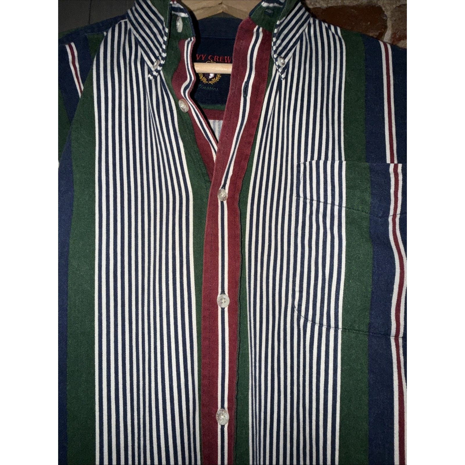 Ivy Crew Vintage Classic Navy/Green/Maroon Striped 💯cotton L Preppy Size US L / EU 52-54 / 3 - 2 Thumbnail