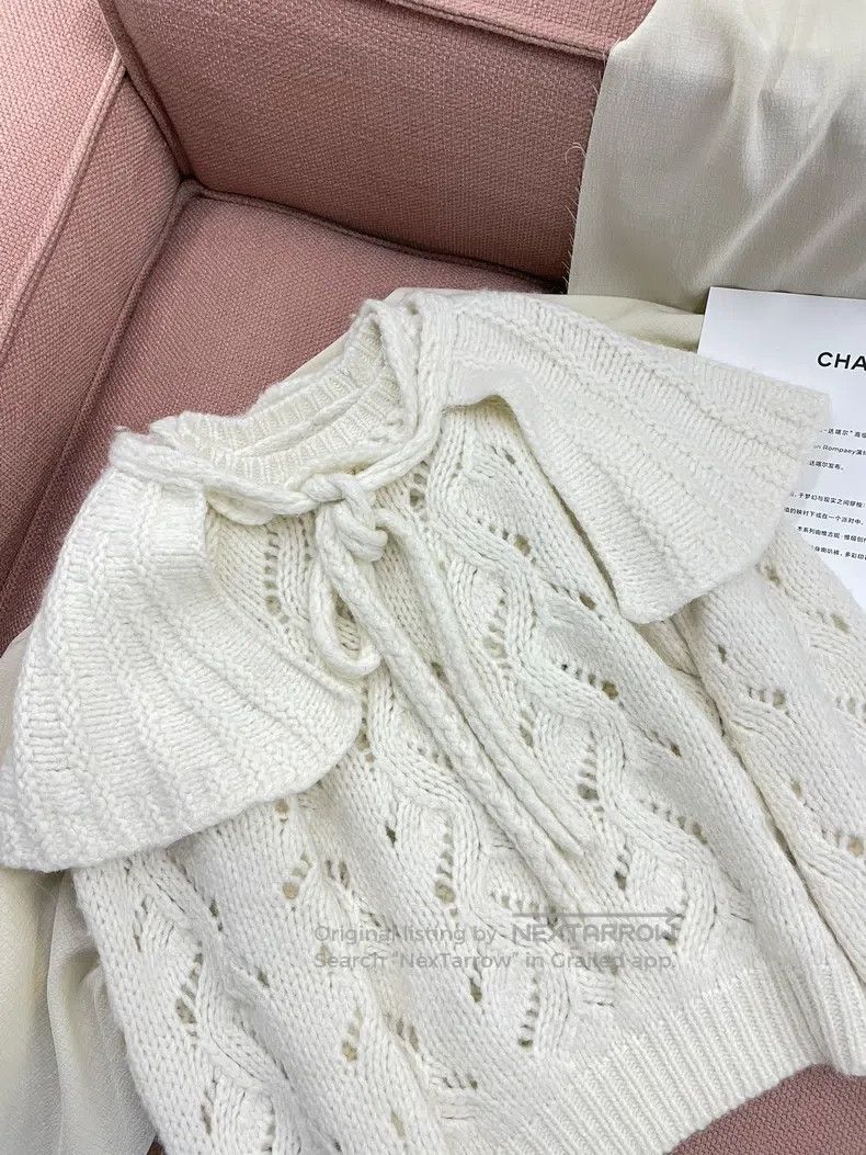 Chanel Chanel White heart button shawl sweater Size XXS / US 00 / IT 34 - 2 Thumbnail