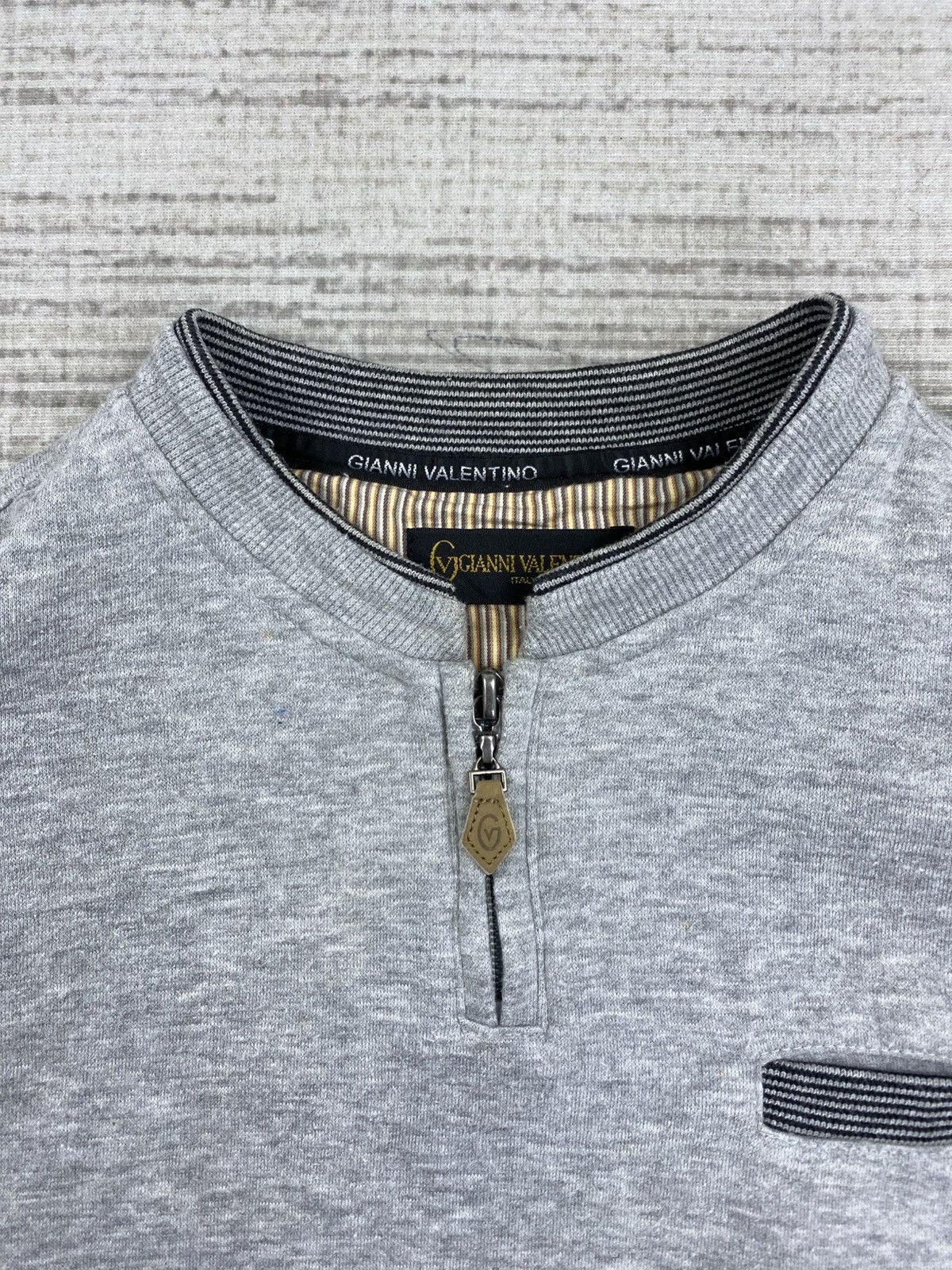 Gianni Valentino × Japanese Brand Vintage Gianni Valentino Halfzipper Sweatshirt Size US L / EU 52-54 / 3 - 8 Thumbnail
