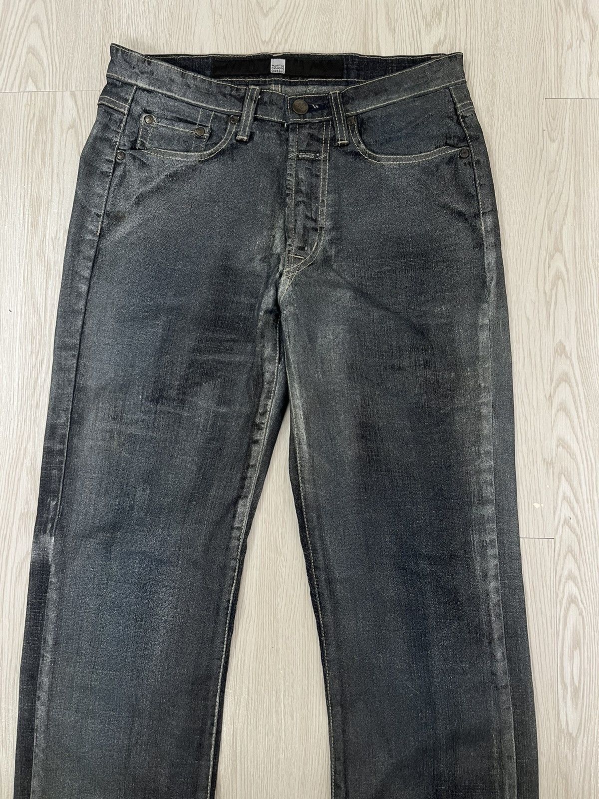 Marithe + Francois Girbaud Vintage Marithé Francois Girbaud coated black Jeans Size US 28 / EU 44 - 2 Thumbnail
