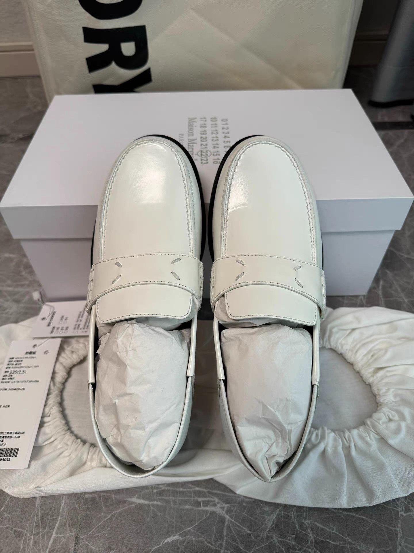 Maison Margiela Maison Margiela White Calfskin Leather Loafers K6 Size US 6.5 / IT 36.5 - 8 Thumbnail