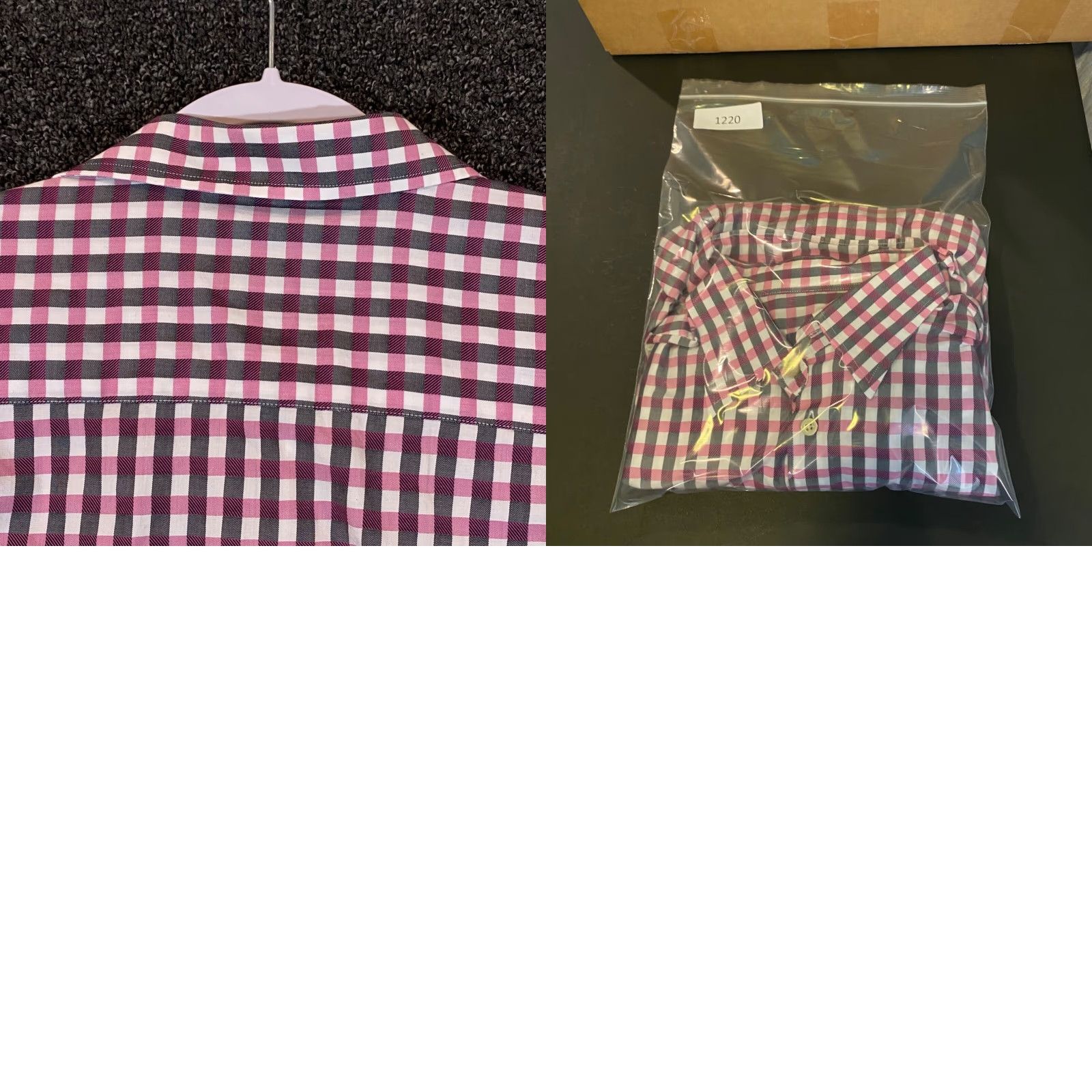 Vintage Scott Barber Shirt Mens Large Pink Gray Plaid Button-Up Dress Long Sleeve Casual Size US L / EU 52-54 / 3 - 8 Thumbnail