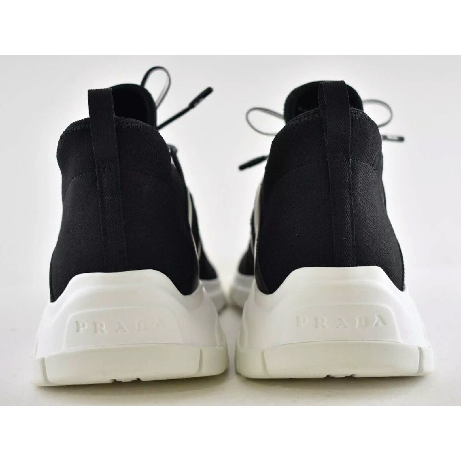 Prada Prada Mens XY Logo Sock Black White Knit Flat Trainer Size US 13 / EU 46 - 11 Thumbnail